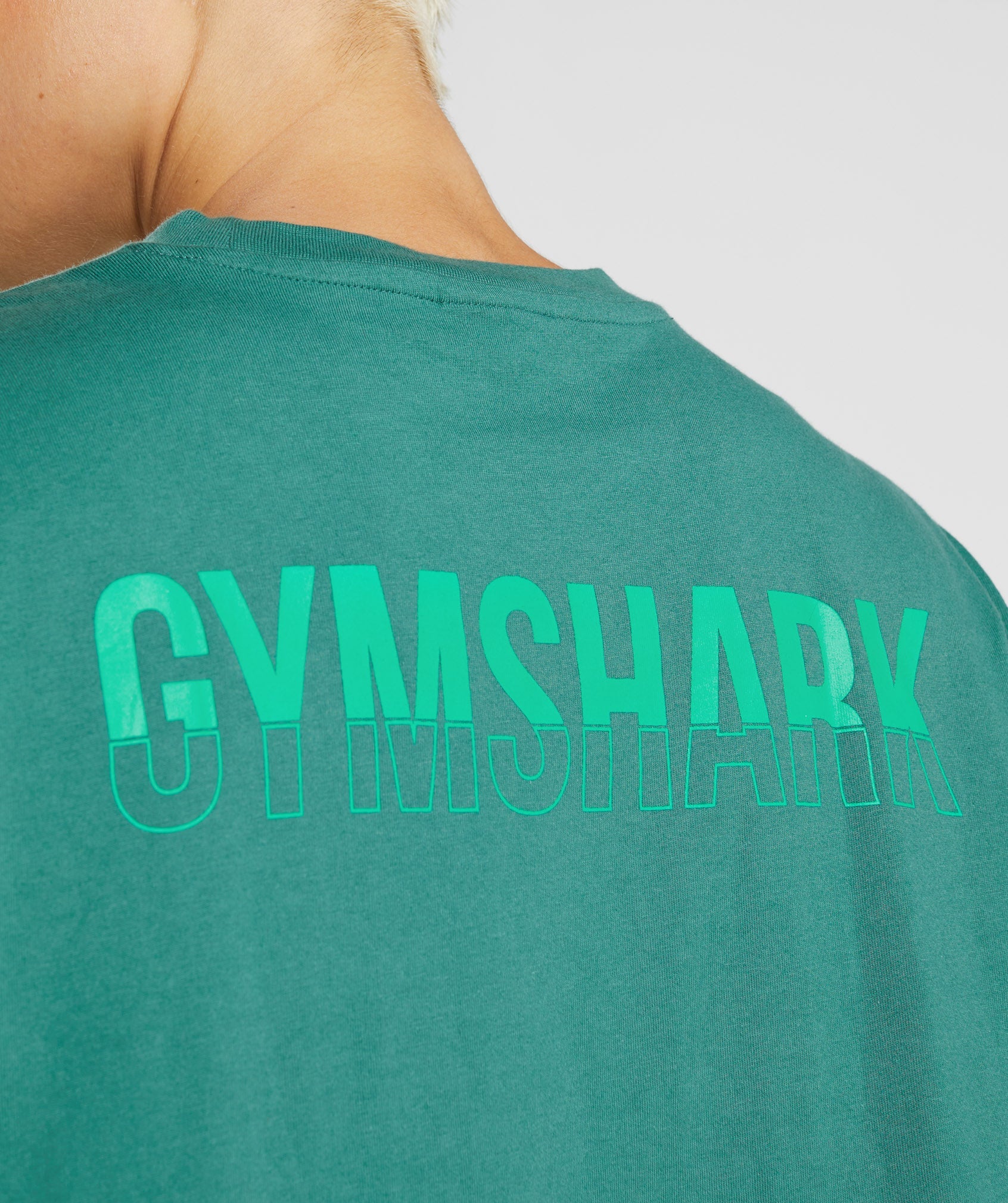 Green Women's Gymshark Fraction Oversized T Shirts | SVOWAE-893