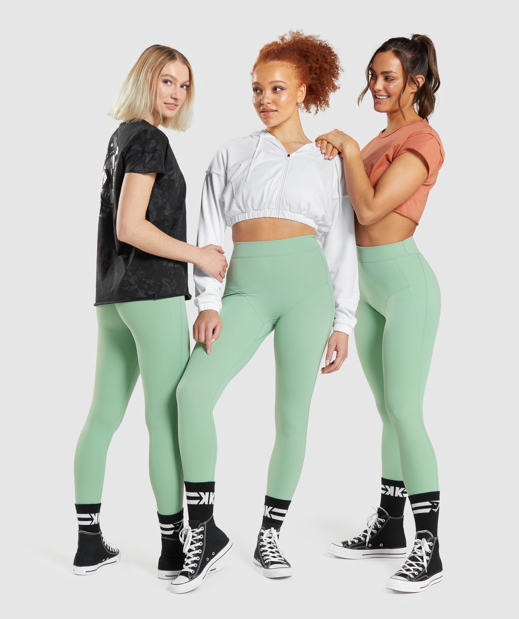 Green Women\'s Gymshark KK Fit 7/8 Leggings | DFTQCL-365