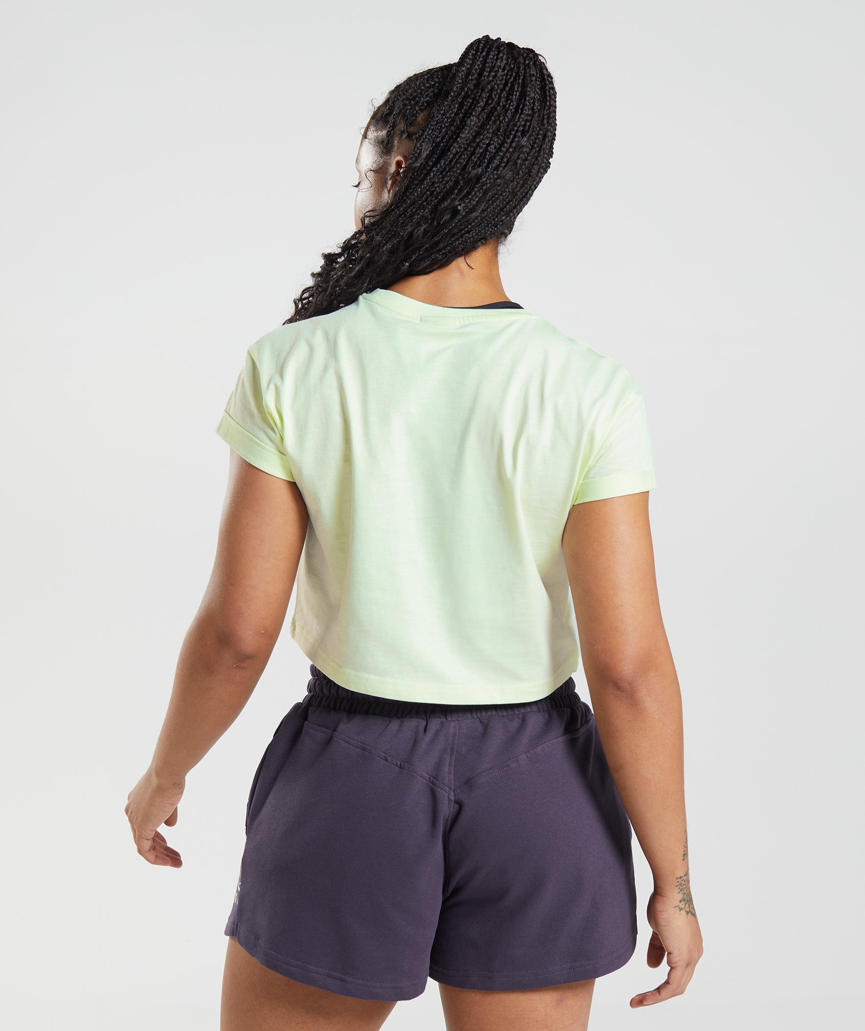 Green Women's Gymshark Legacy Crop Tops | KEZOLA-540