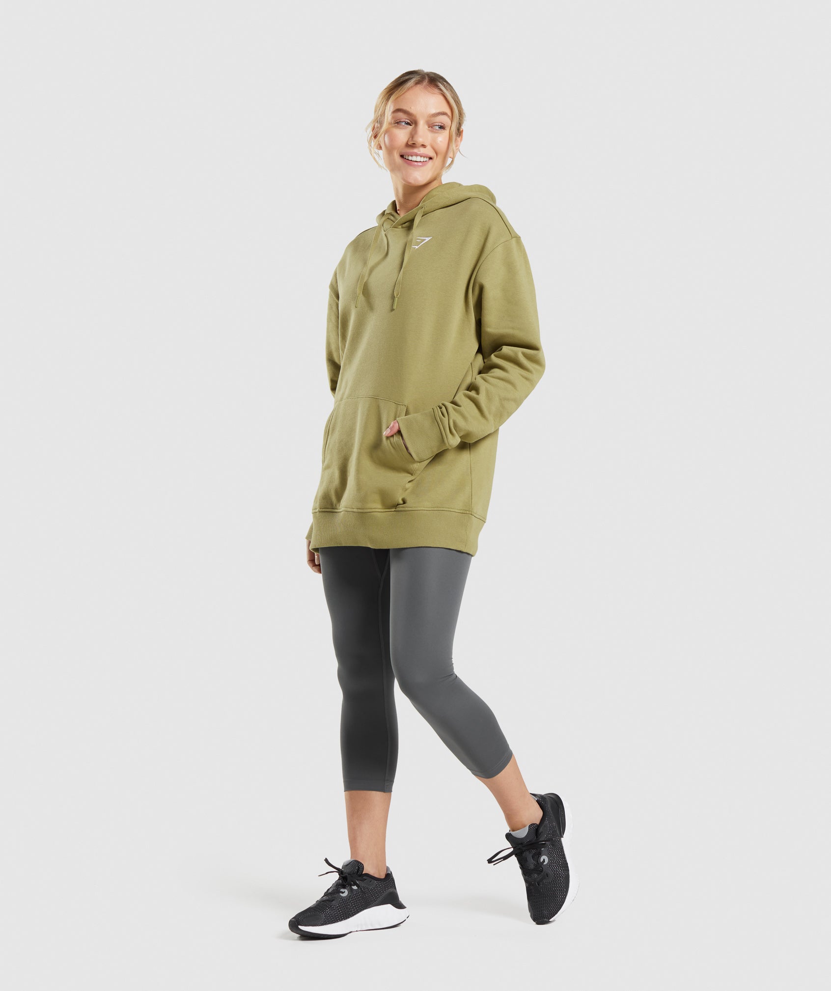 Green Women's Gymshark Training Oversized Hoodie | ICXQRF-516