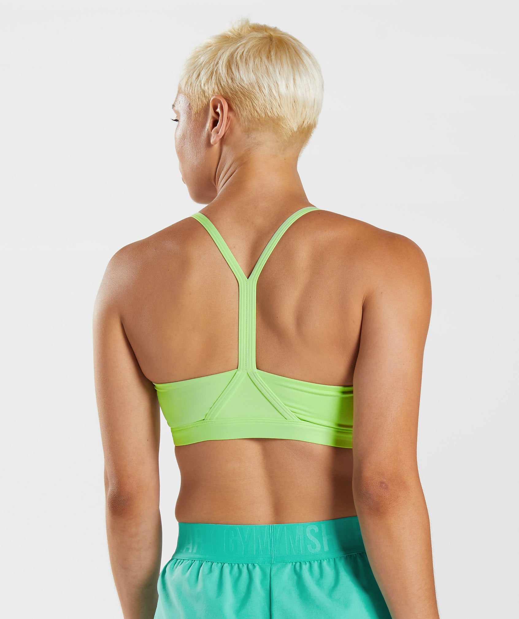 Green Women's Gymshark V Neck Sports Bra | ABZKCV-498