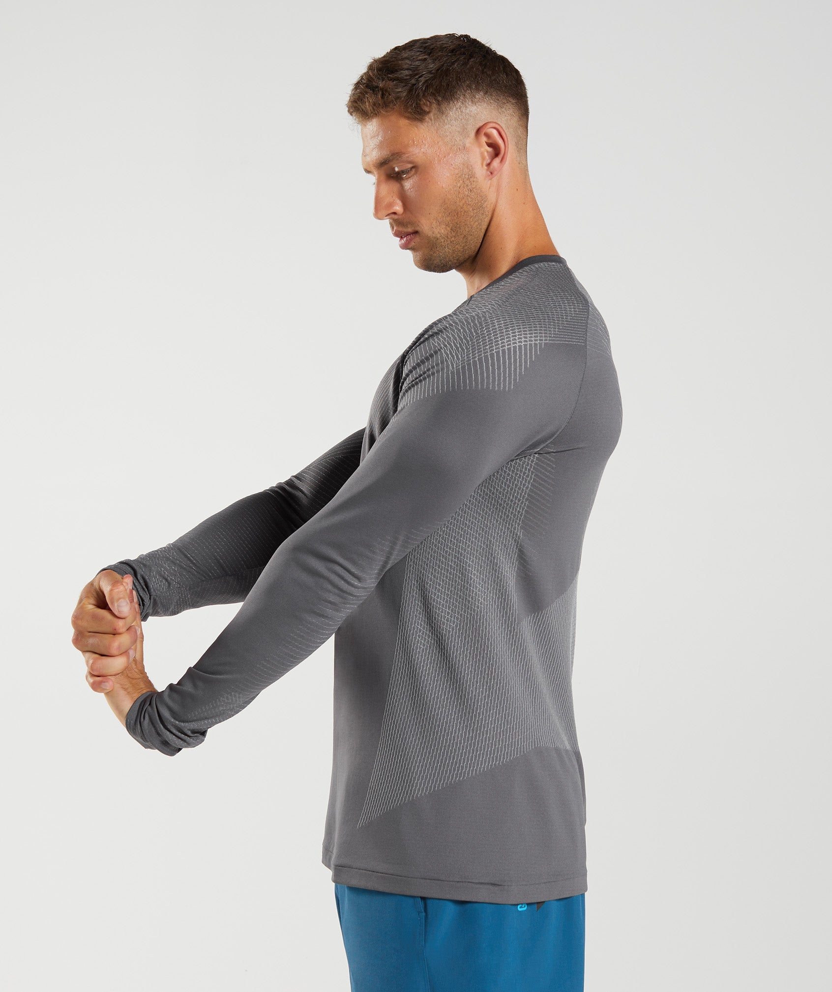 Grey Men's Gymshark Apex Seamless Long Sleeve T Shirts | THBXYS-391