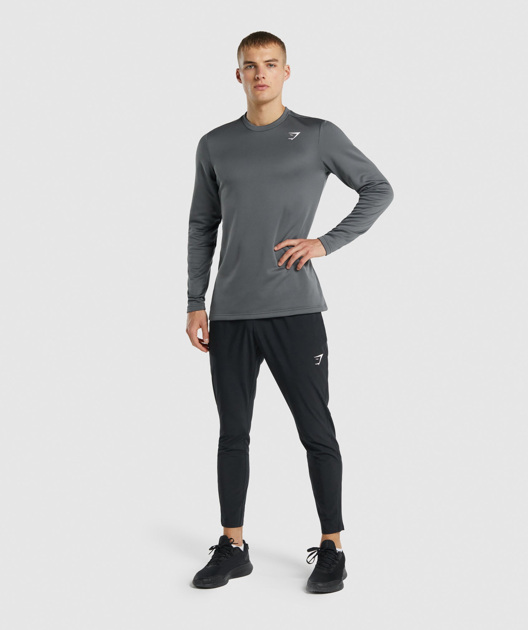 Grey Men's Gymshark Arrival Crew Sweatshirts | ZUJSNE-723