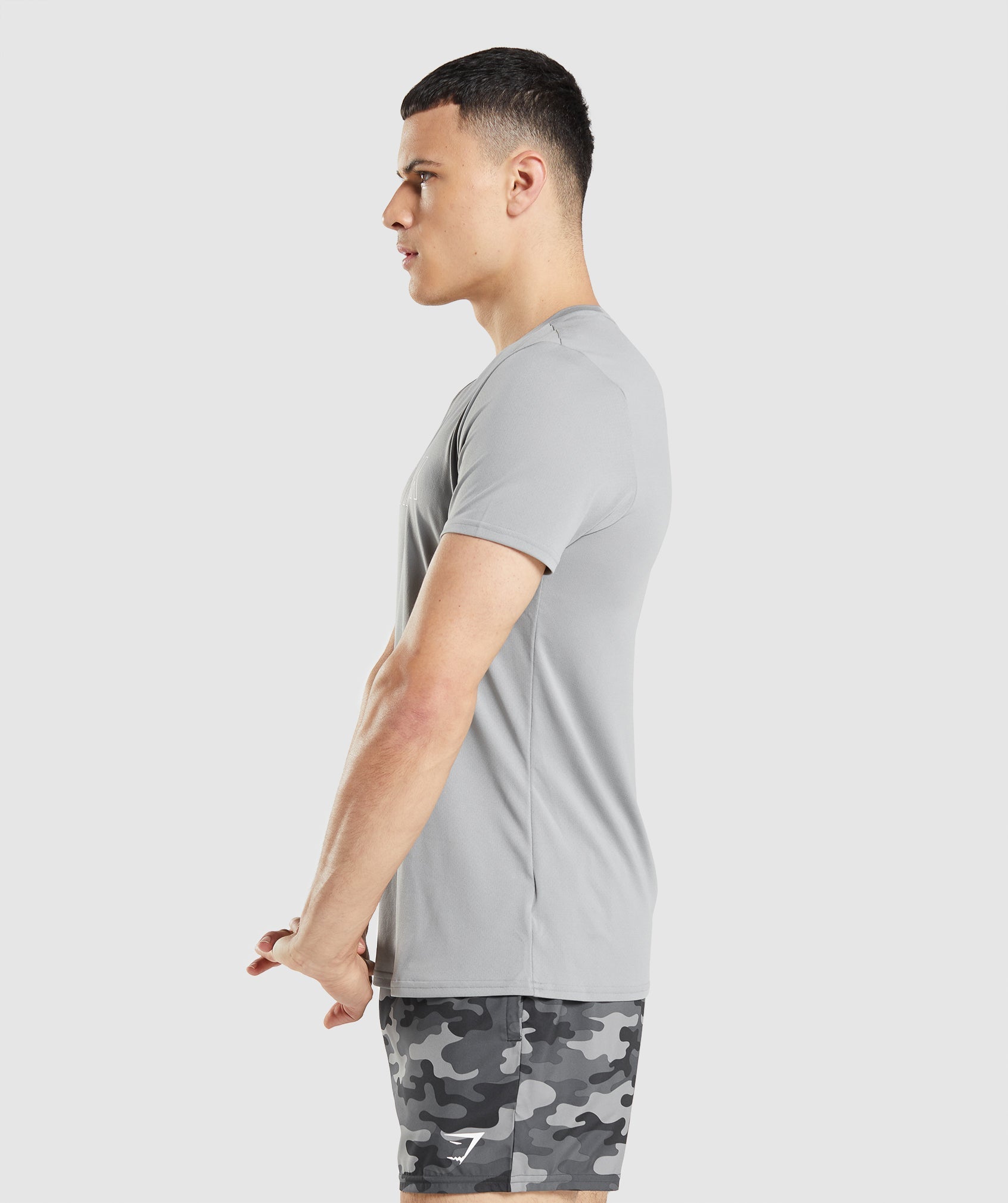 Grey Men's Gymshark Arrival Graphic T Shirts | NFYAWT-019