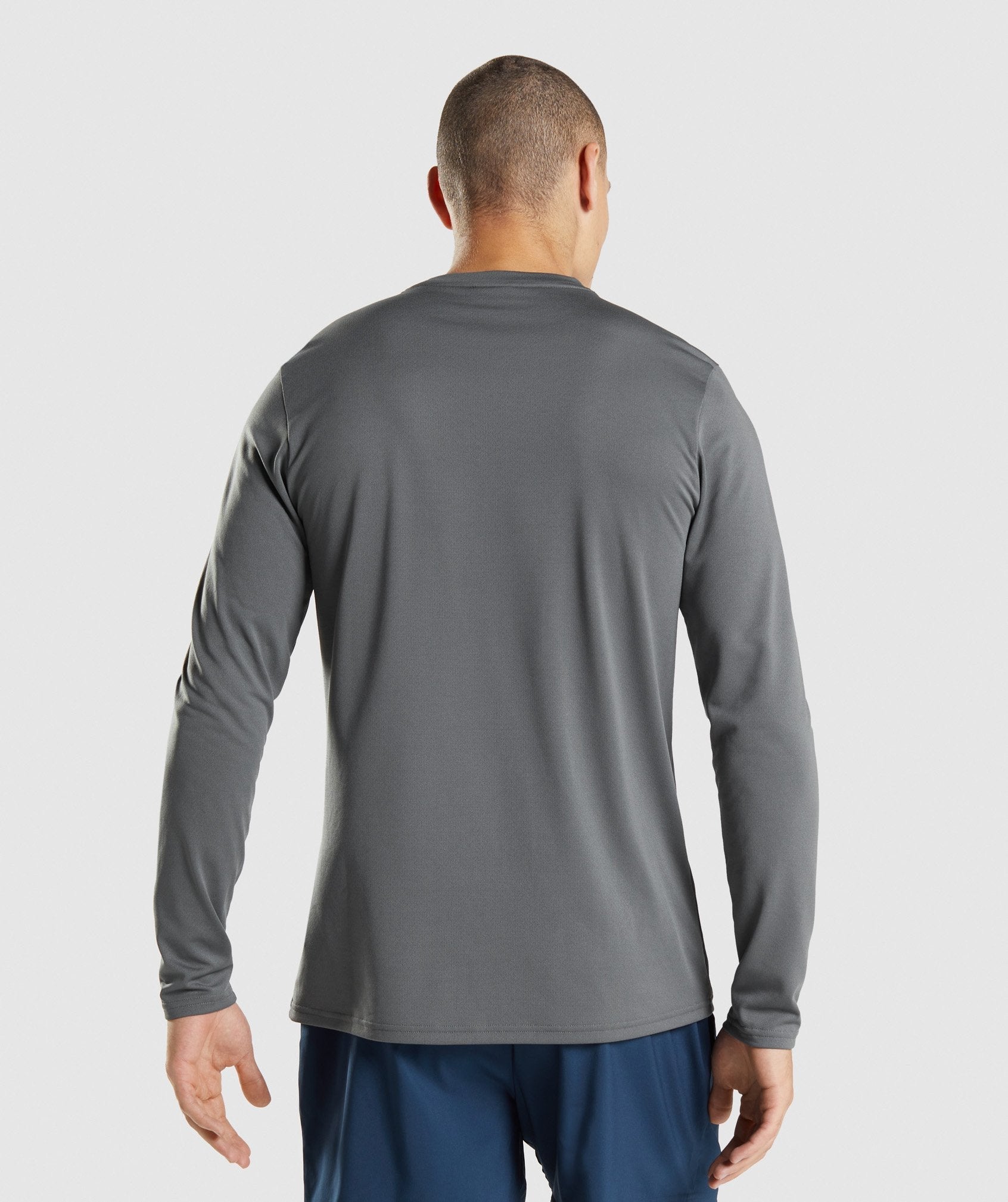 Grey Men's Gymshark Arrival Long Sleeve T Shirts | BXENFI-893