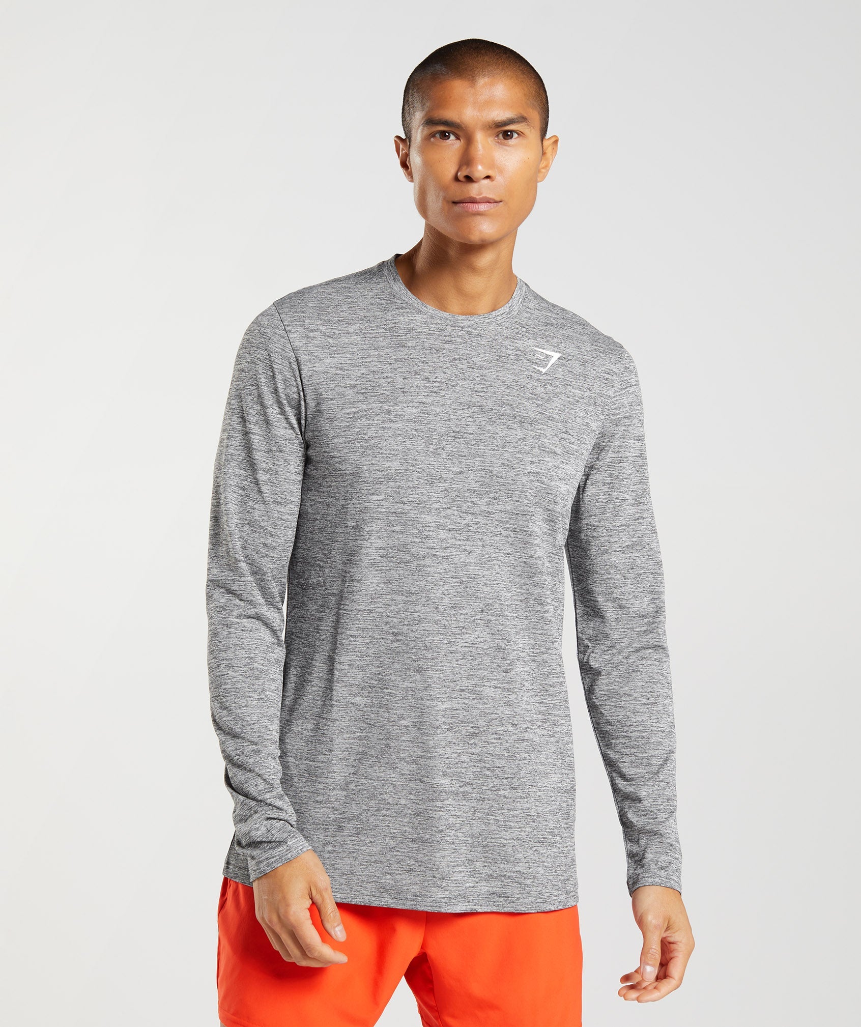 Grey Men\'s Gymshark Arrival Long Sleeve T Shirts | QAVJRG-860