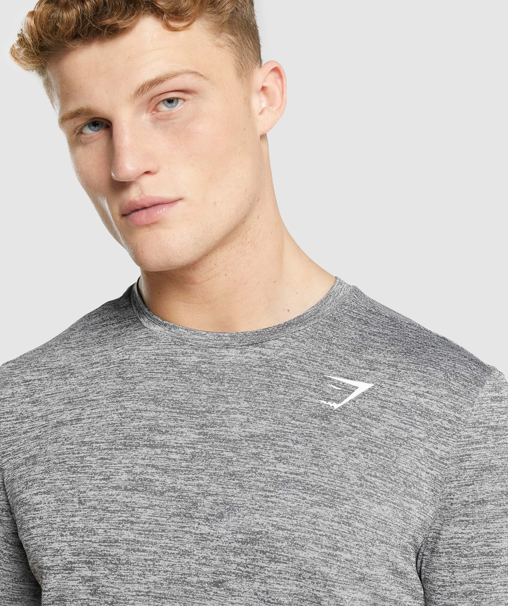 Grey Men's Gymshark Arrival Marl T Shirts | GKSOHV-790