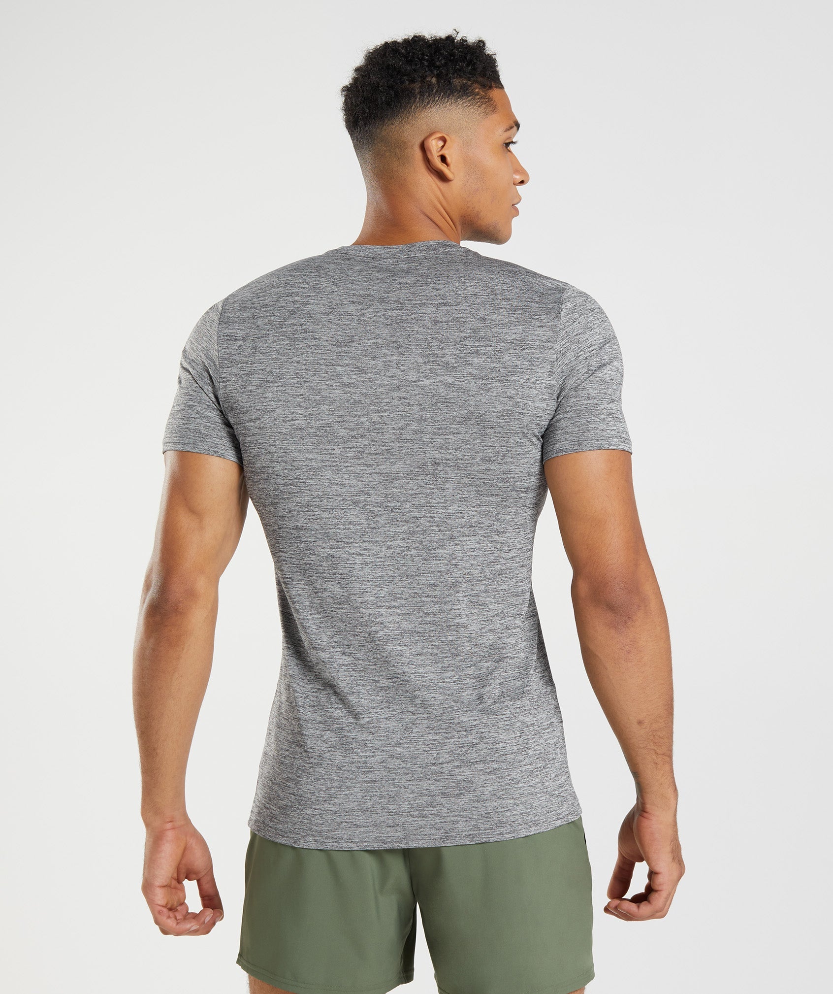 Grey Men's Gymshark Arrival Marl T Shirts | NQVSRU-379