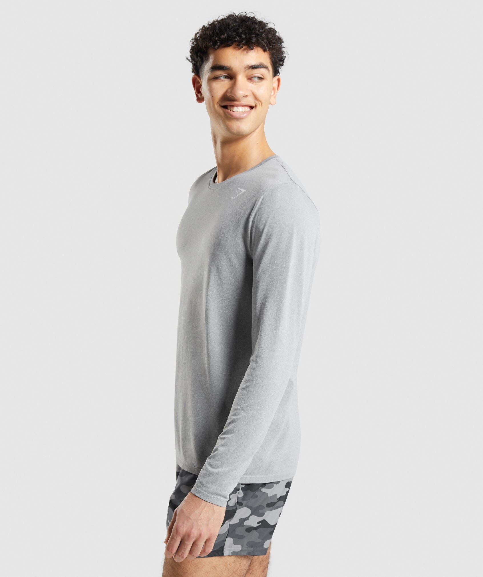 Grey Men's Gymshark Arrival Seamless Long Sleeve T Shirts | RCBEHJ-956