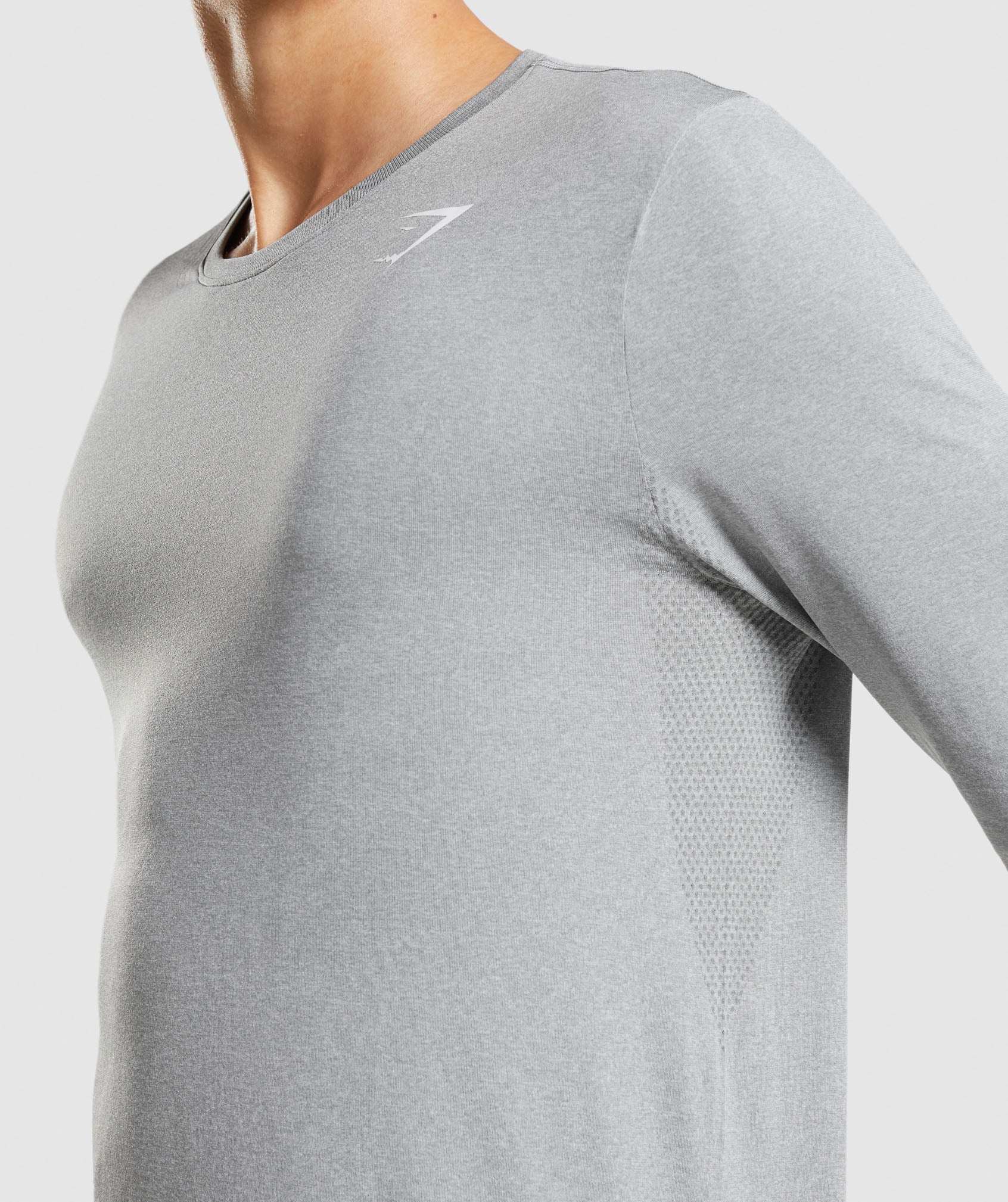 Grey Men's Gymshark Arrival Seamless Long Sleeve T Shirts | RCBEHJ-956