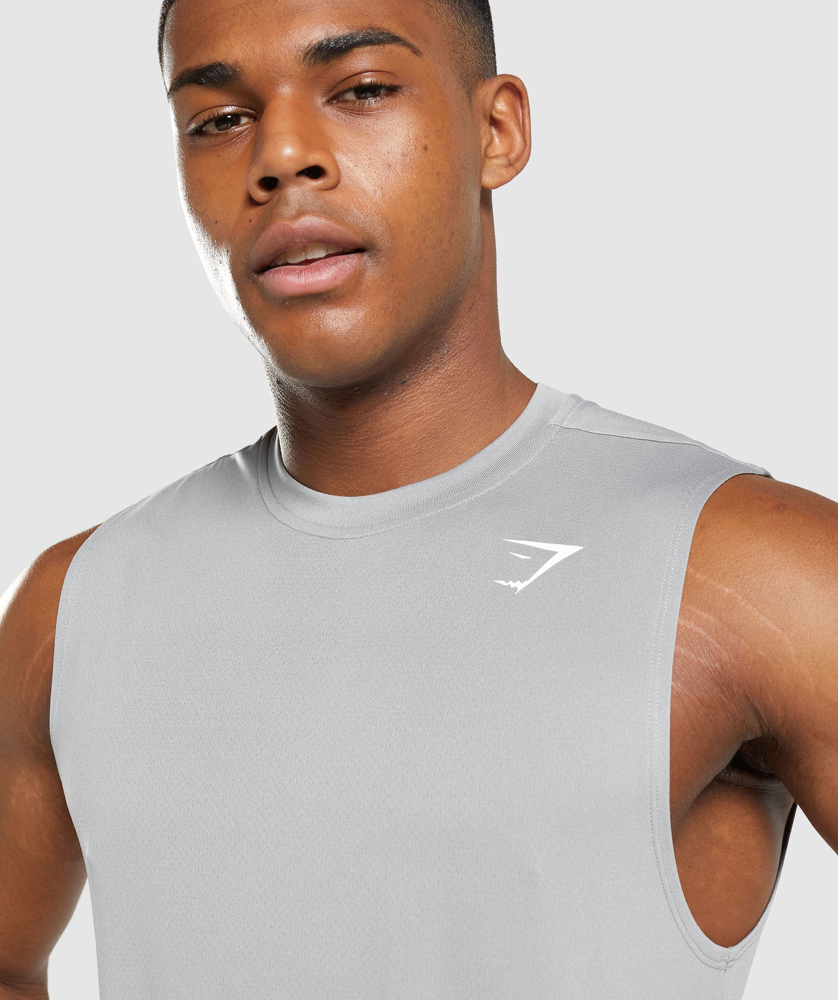 Grey Men's Gymshark Arrival Sleeveless T Shirts | MWIYLX-308