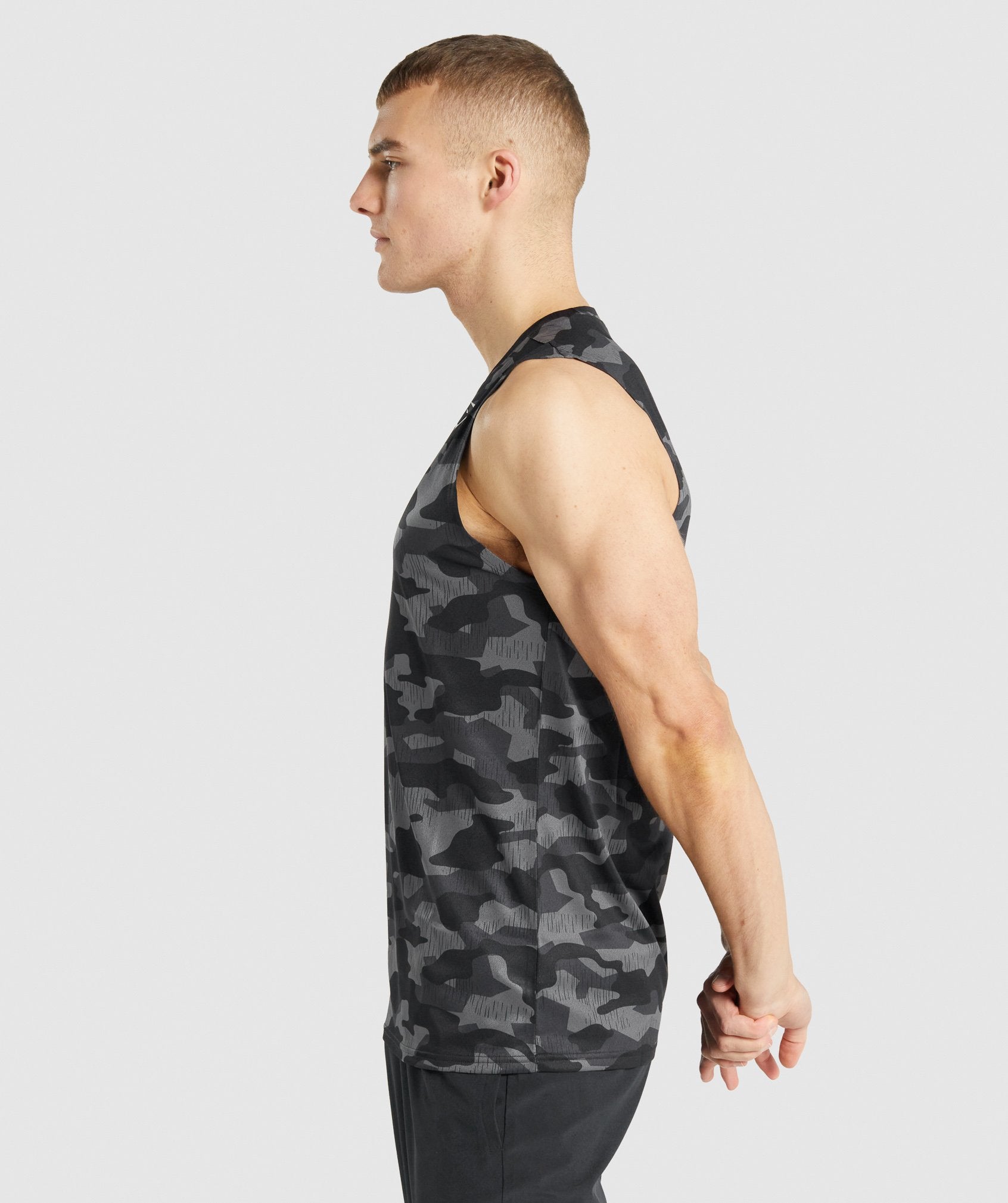 Grey Men's Gymshark Arrival Sleeveless Tanks | NZUOGS-782