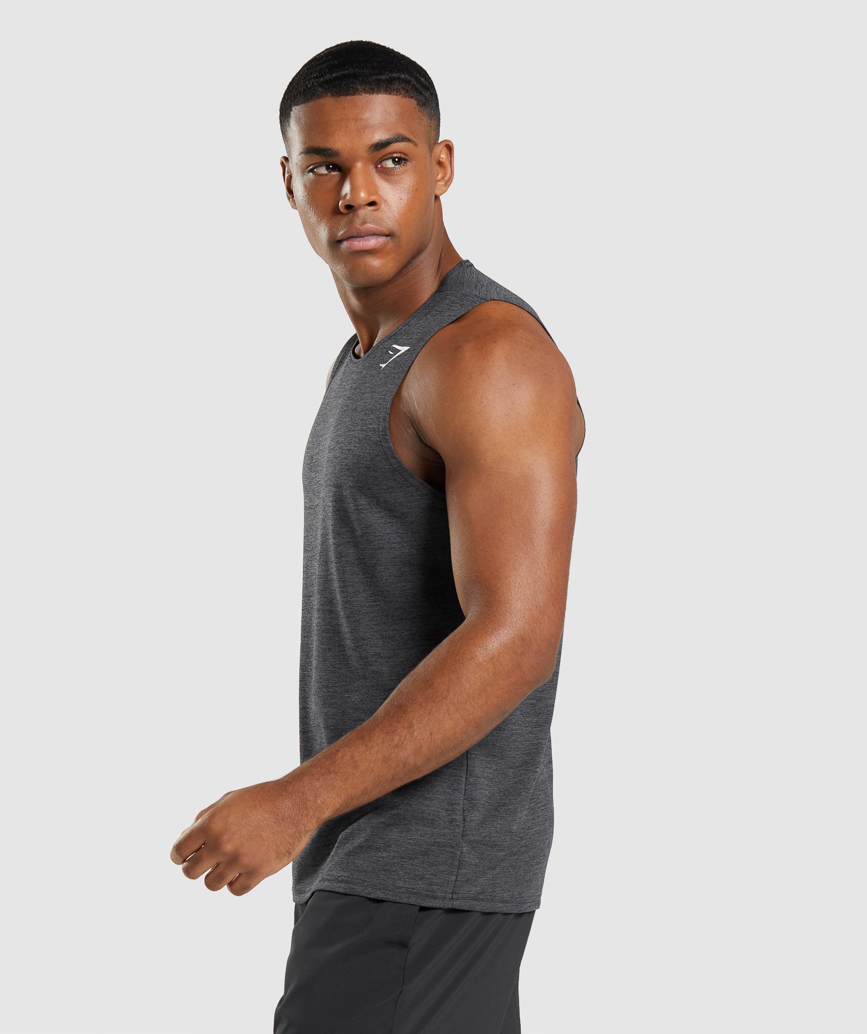 Grey Men's Gymshark Arrival Slim Marl Tanks | MJTZNV-082