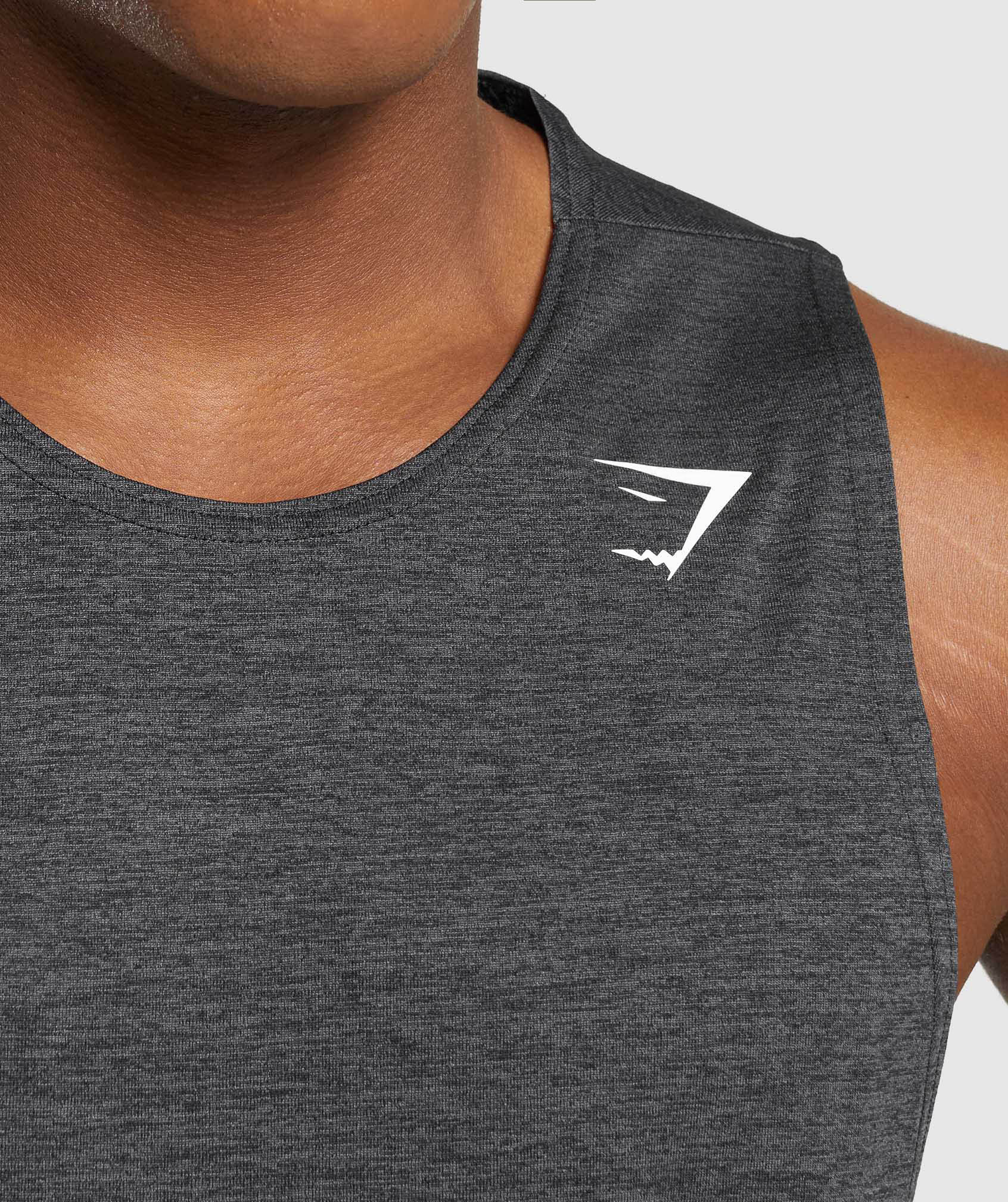 Grey Men's Gymshark Arrival Slim Marl Tanks | MJTZNV-082