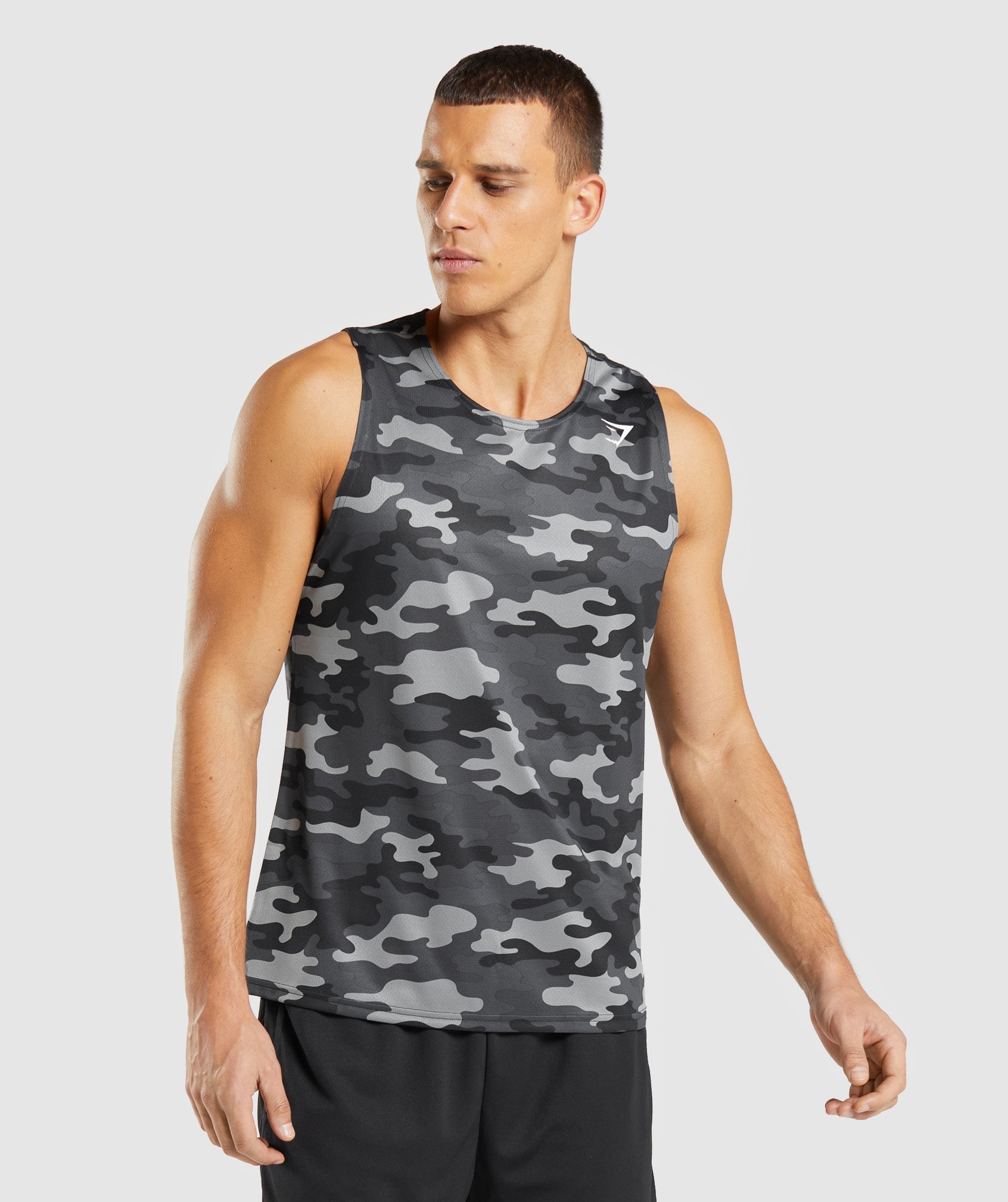 Grey Men\'s Gymshark Arrival Tanks | PUKDER-089