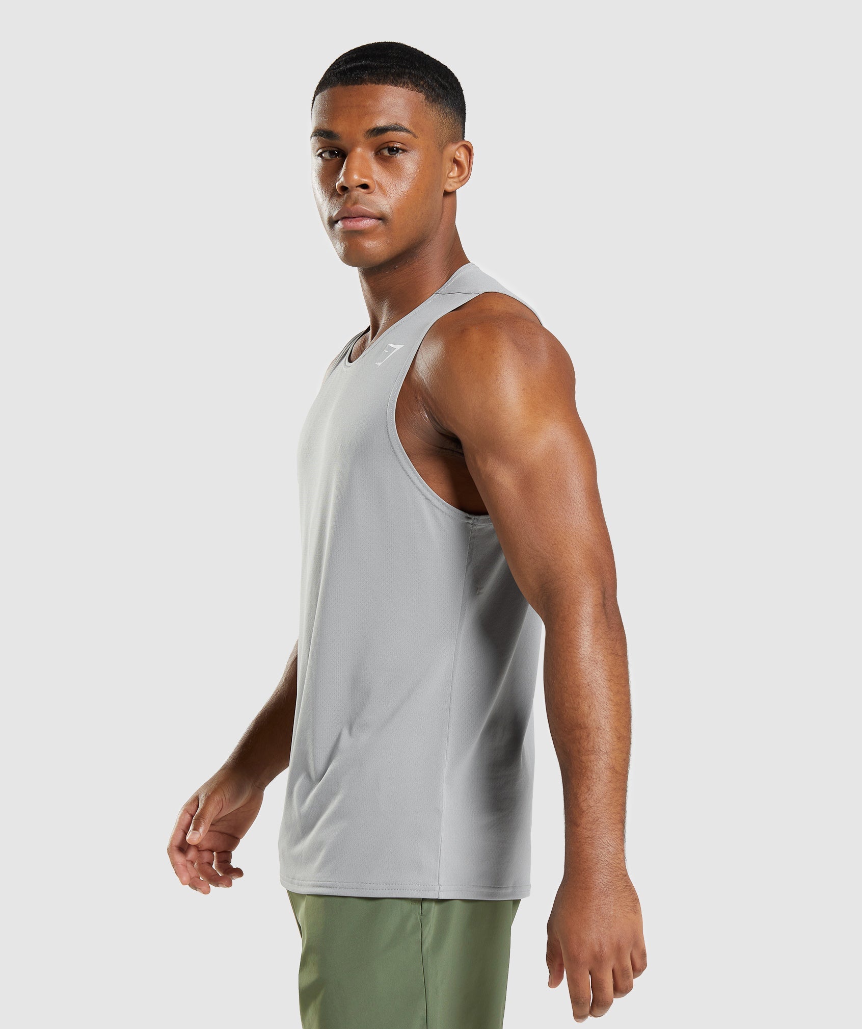 Grey Men's Gymshark Arrival Tanks | TGJHFD-853