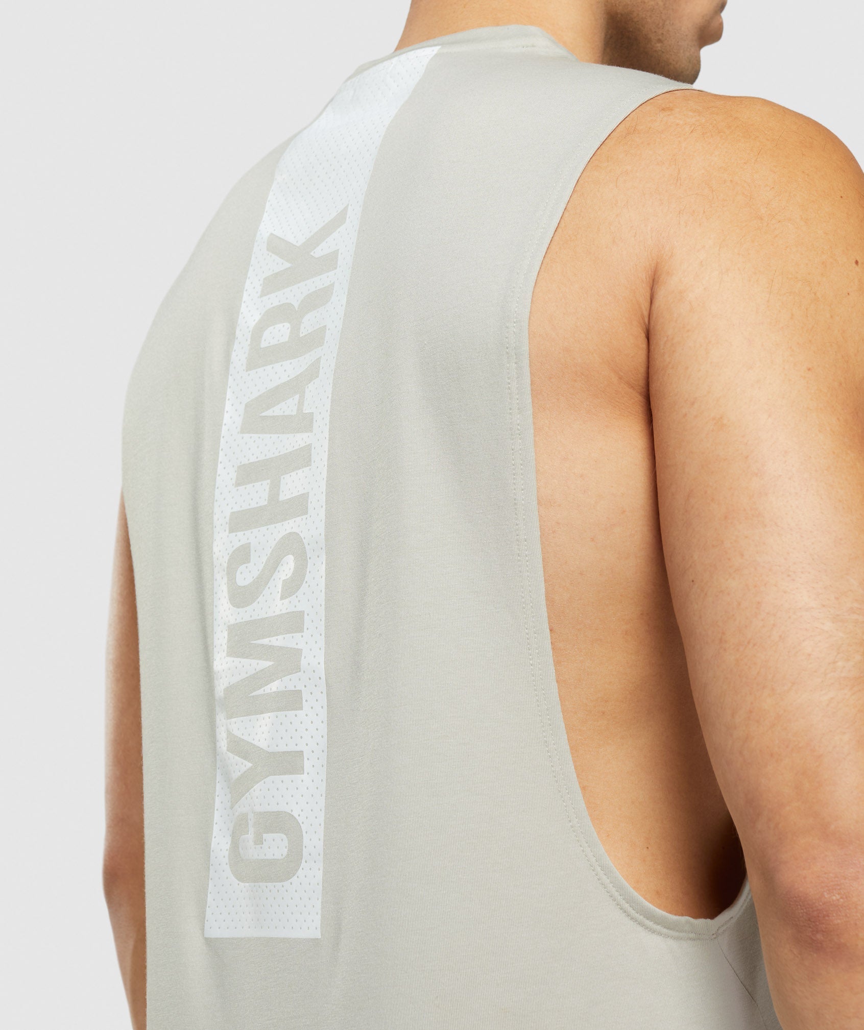 Grey Men's Gymshark Bold Drop Arm Tanks | QVXHLU-891