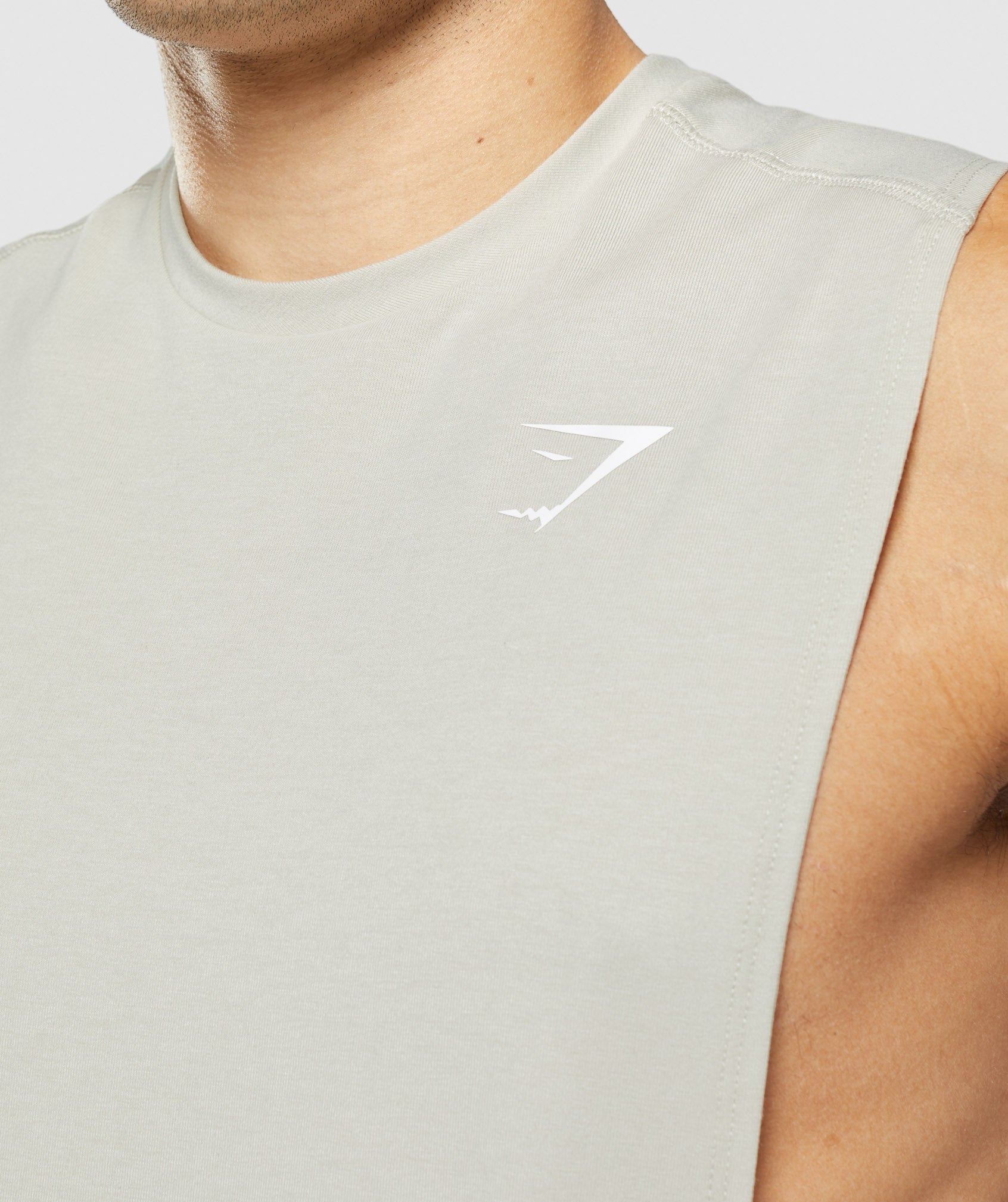 Grey Men's Gymshark Bold Drop Arm Tanks | QVXHLU-891