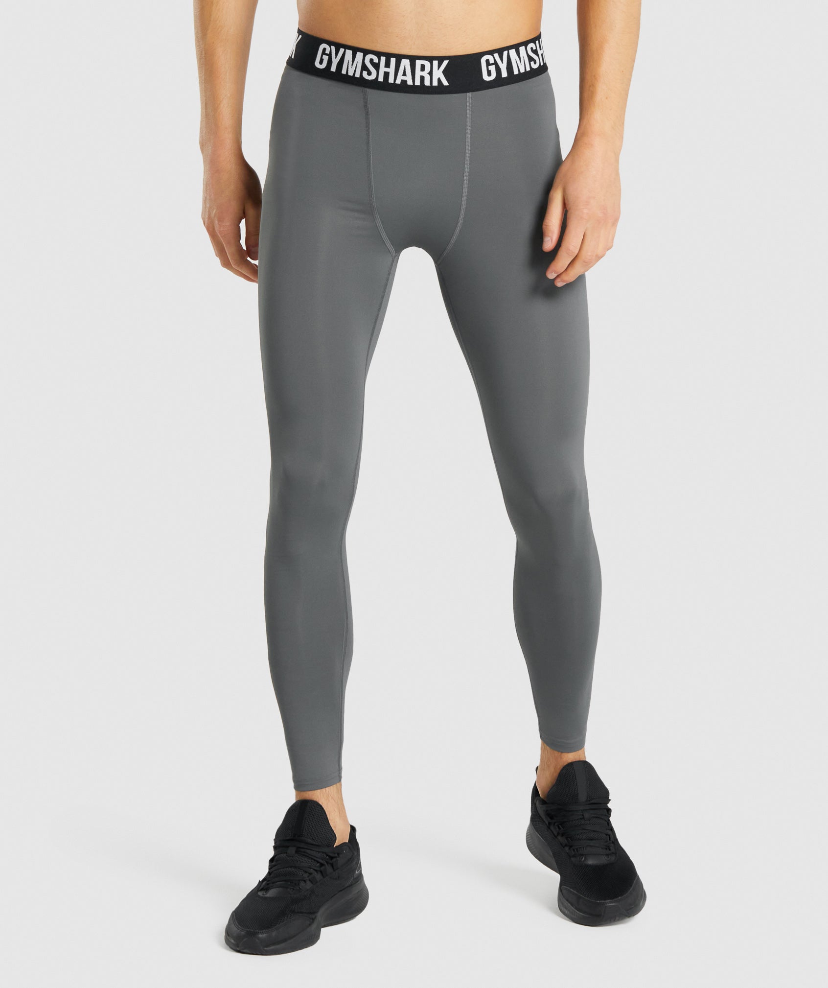 Grey Men\'s Gymshark Element Baselayer Leggings | GVBRDT-679