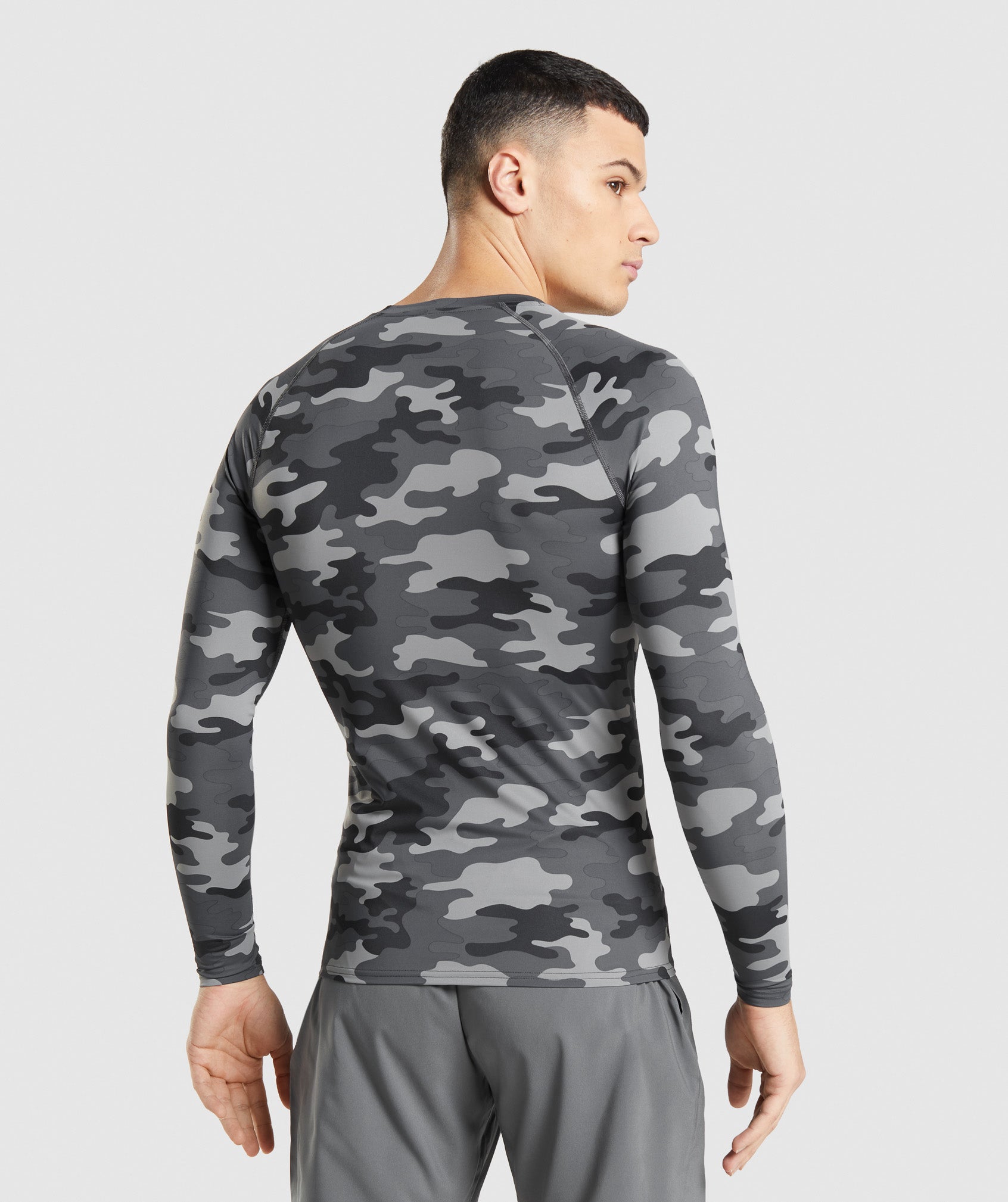 Grey Men's Gymshark Element Baselayer Long Sleeve Tops | SIBAMF-810