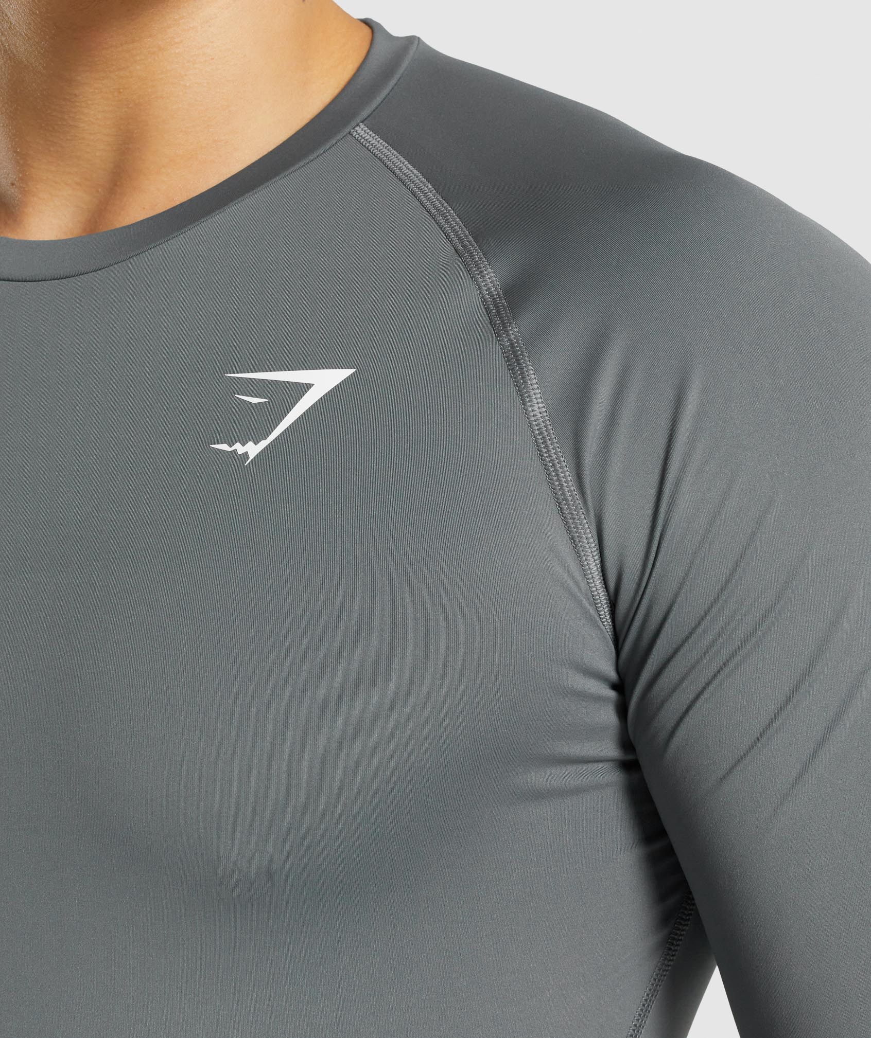 Grey Men's Gymshark Element Baselayer T Shirts | HEWQTF-517