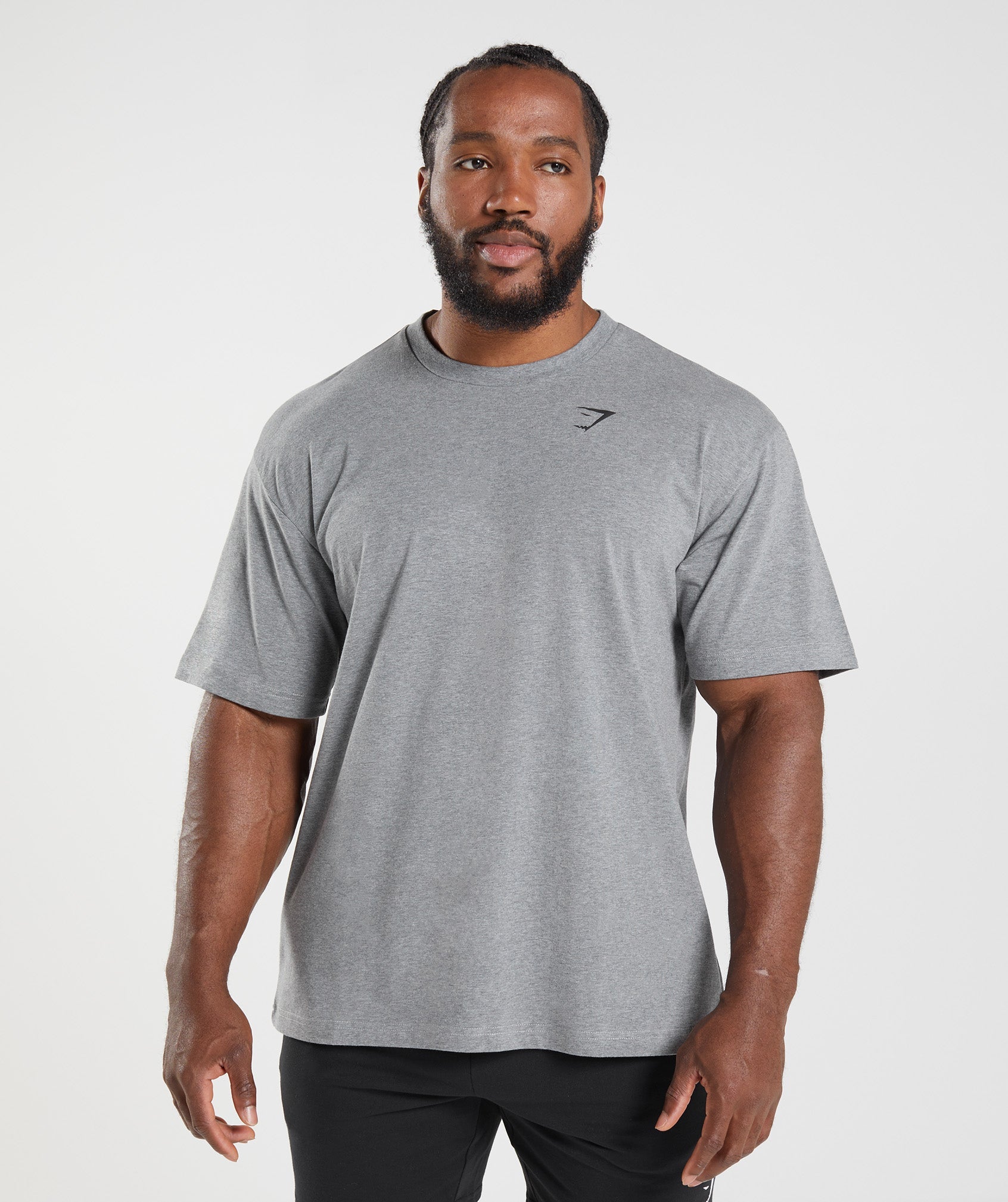 Grey Men\'s Gymshark Essential Oversized T Shirts | WKVIML-038