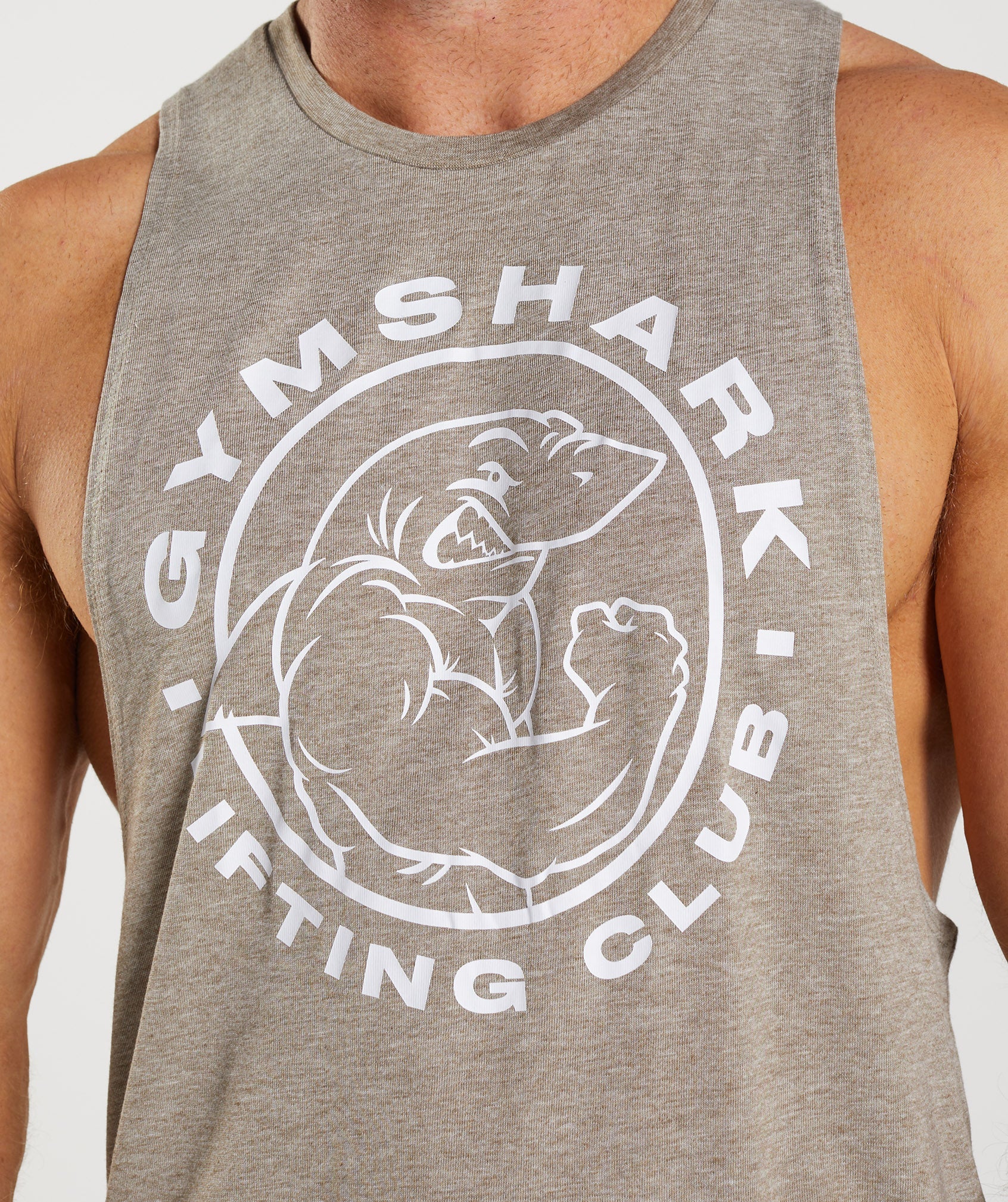 Grey Men's Gymshark Legacy Drop Arm Tanks | MOFSTE-326