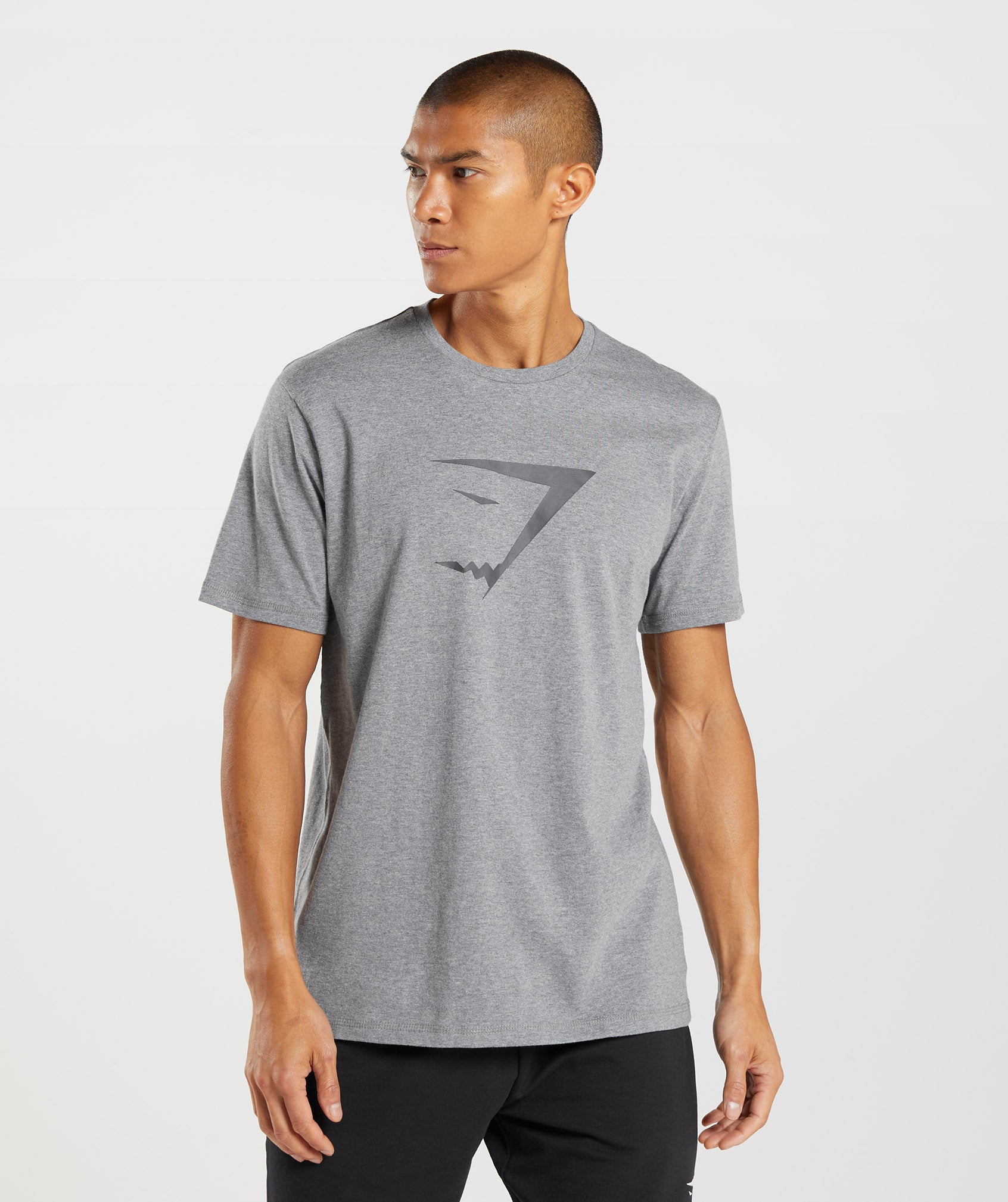 Grey Men\'s Gymshark Sharkhead Infill T Shirts | EFOBLD-450