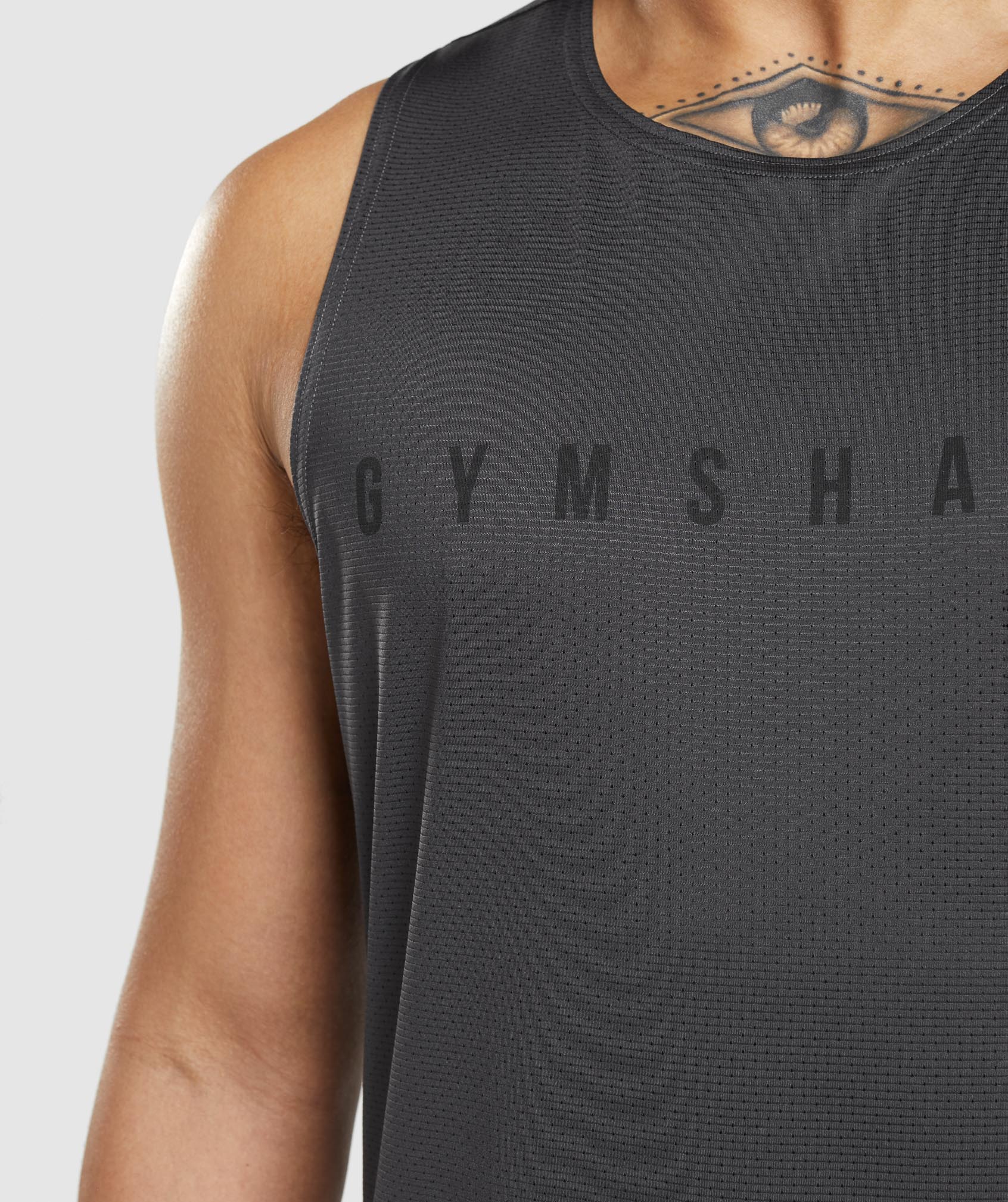 Grey Men's Gymshark Sport Stripe Tanks | GYMDIW-312