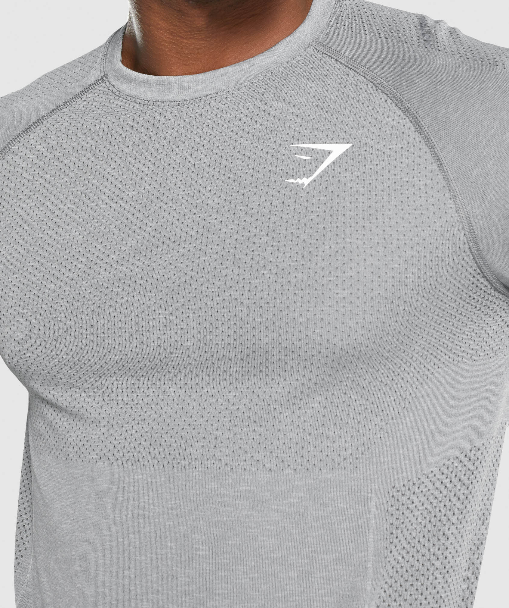 Grey Men's Gymshark Vital Light Seamless Long Sleeve T Shirts | FZJWHI-439