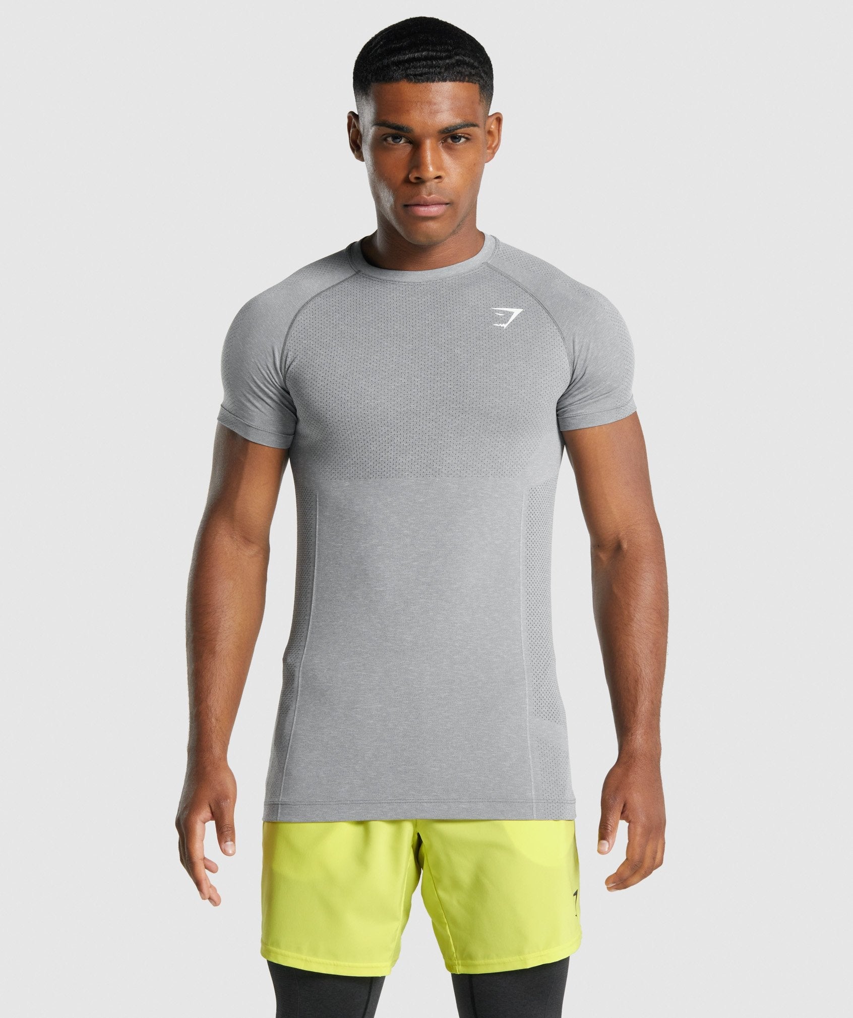 Grey Men\'s Gymshark Vital Light seamless T Shirts | IAYSRC-762