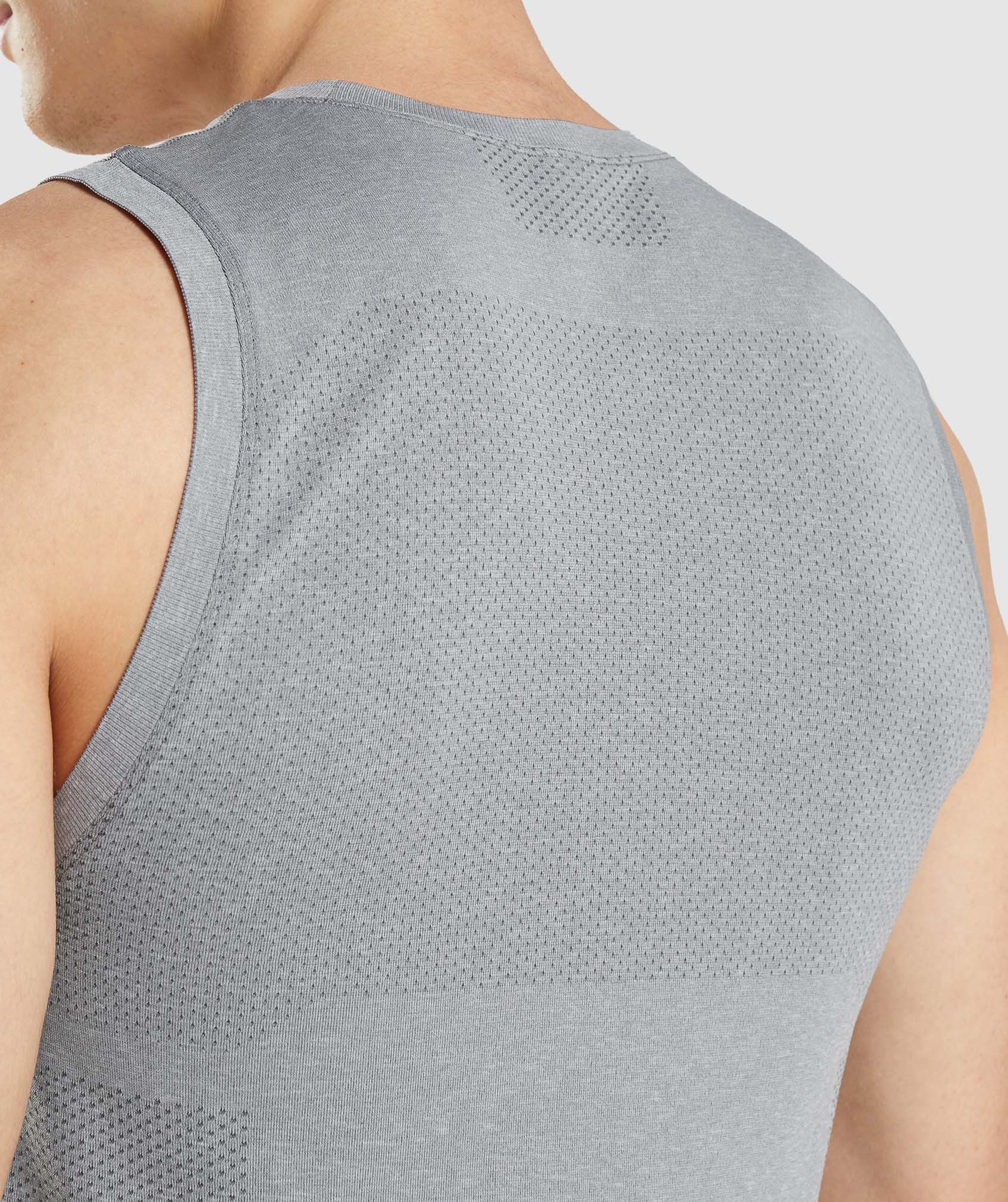 Grey Men's Gymshark Vital Seamless Light Tanks | IXAOBL-834