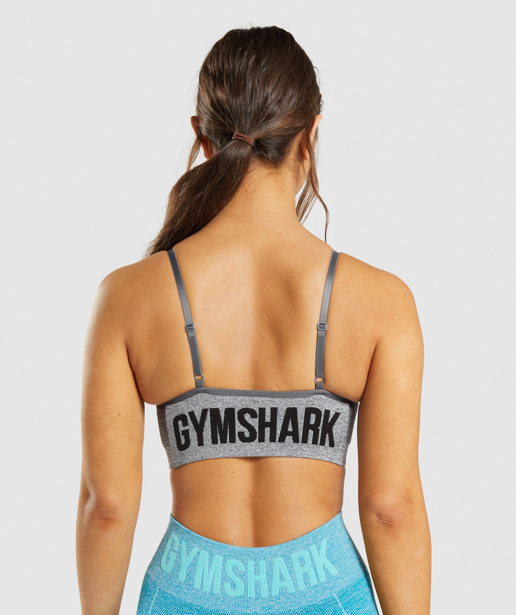 Grey Women's Gymshark Flex Strappy Sports Bra | TDEJYM-761