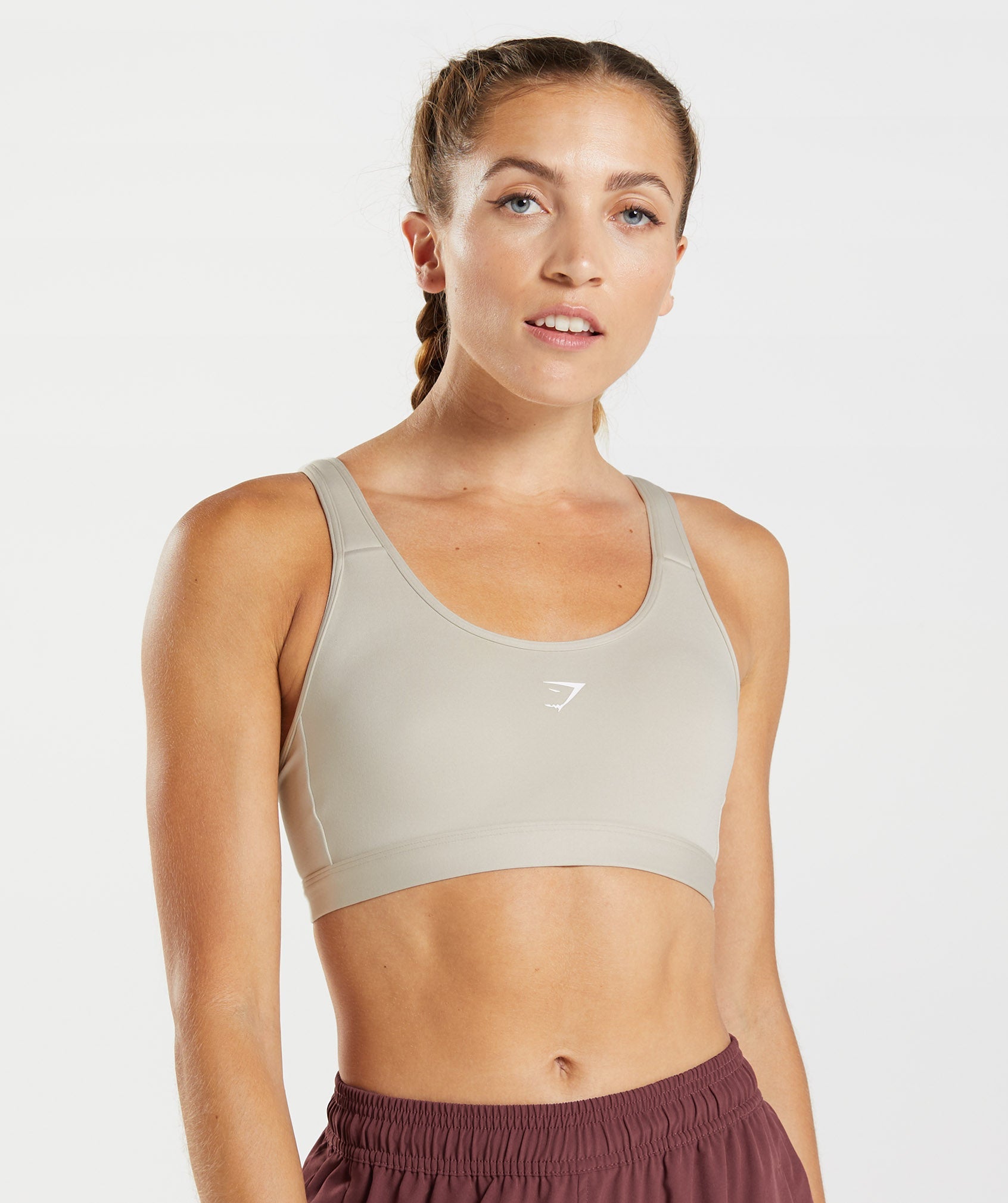 Grey Women\'s Gymshark Fraction Sports Bra | KLNRIG-014