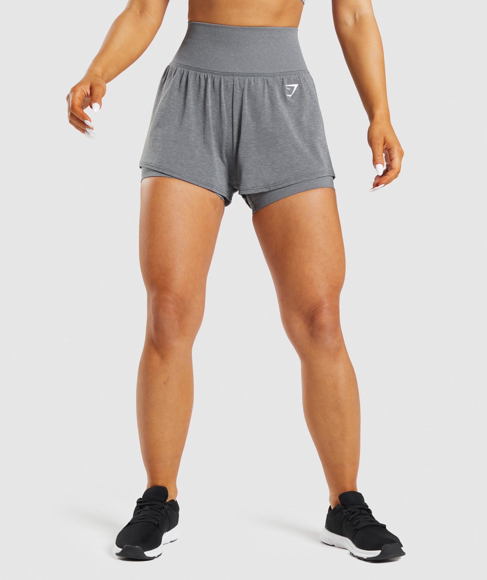 Grey Women\'s Gymshark Vital Seamless 2.0 2-in-1 Shorts | HTEYRF-874