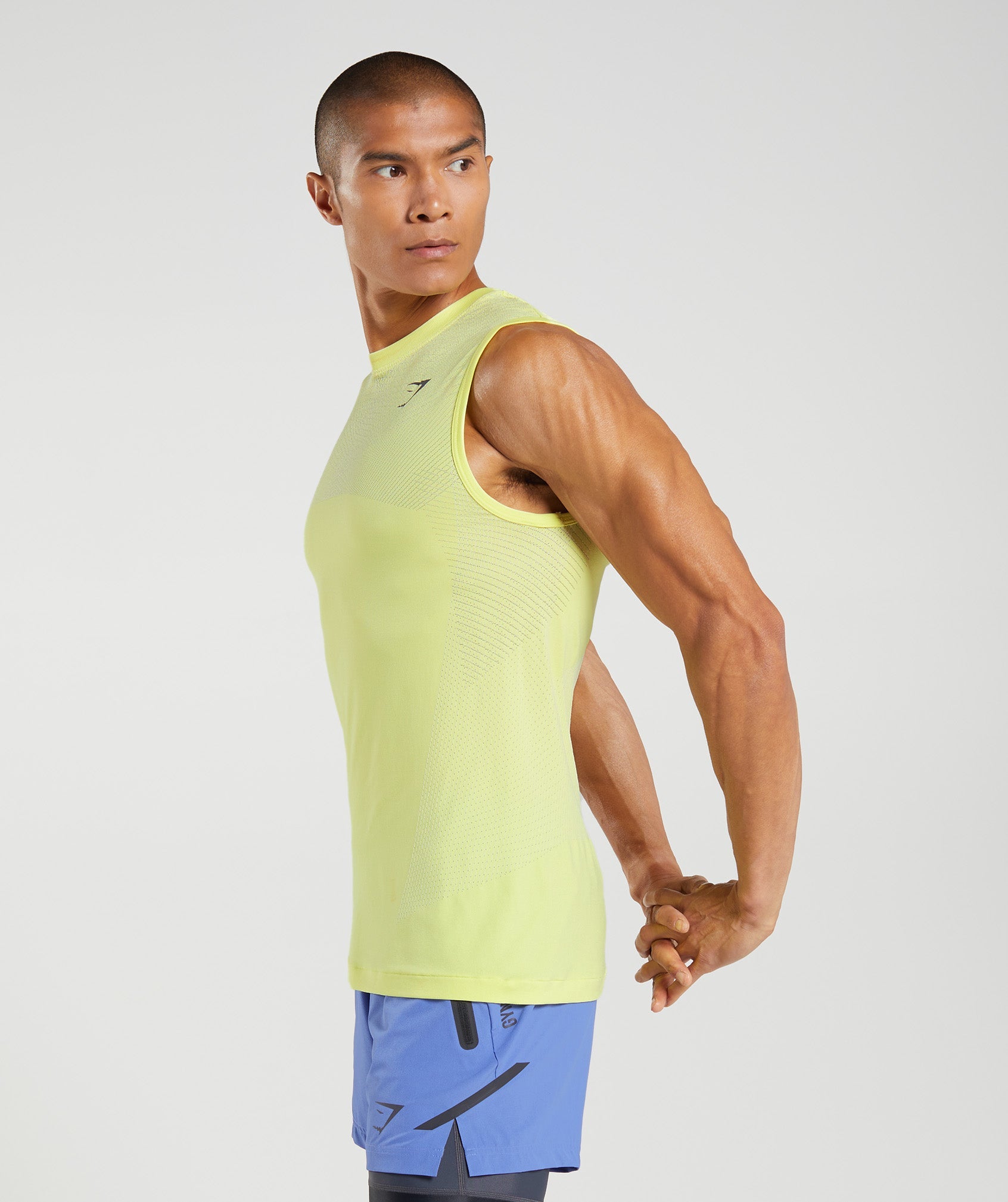 Lemon Men's Gymshark Apex Seamless Tanks | HVTWER-073