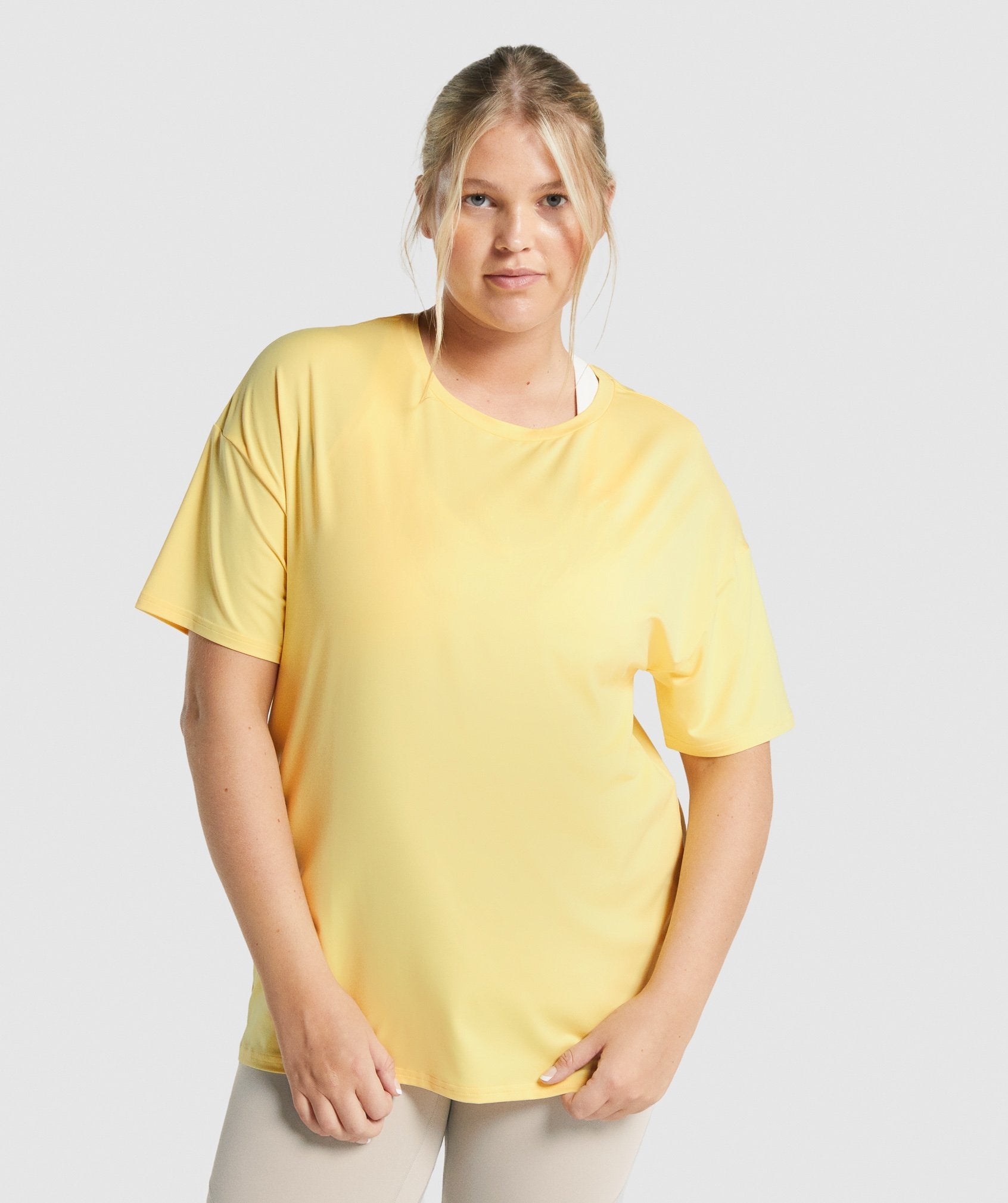 Lemon Women\'s Gymshark Whitney Oversized T Shirts | FXEGQS-602