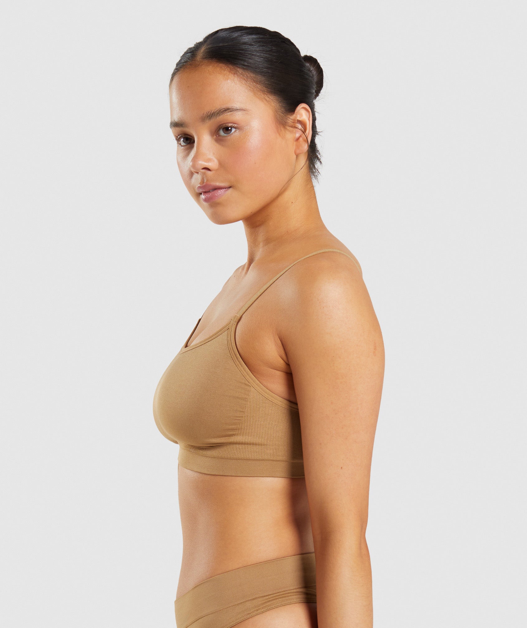 Light Brown Women's Gymshark Seamless Scoop Neck Underwear | AYXRQM-590