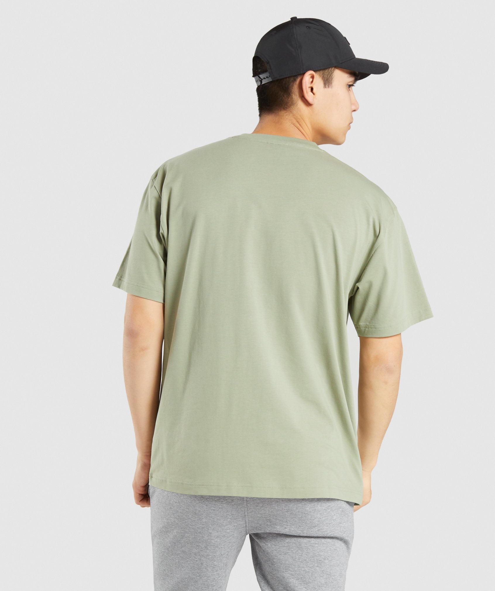 Light Green Men's Gymshark Essential Oversized T Shirts | VBCJRX-067