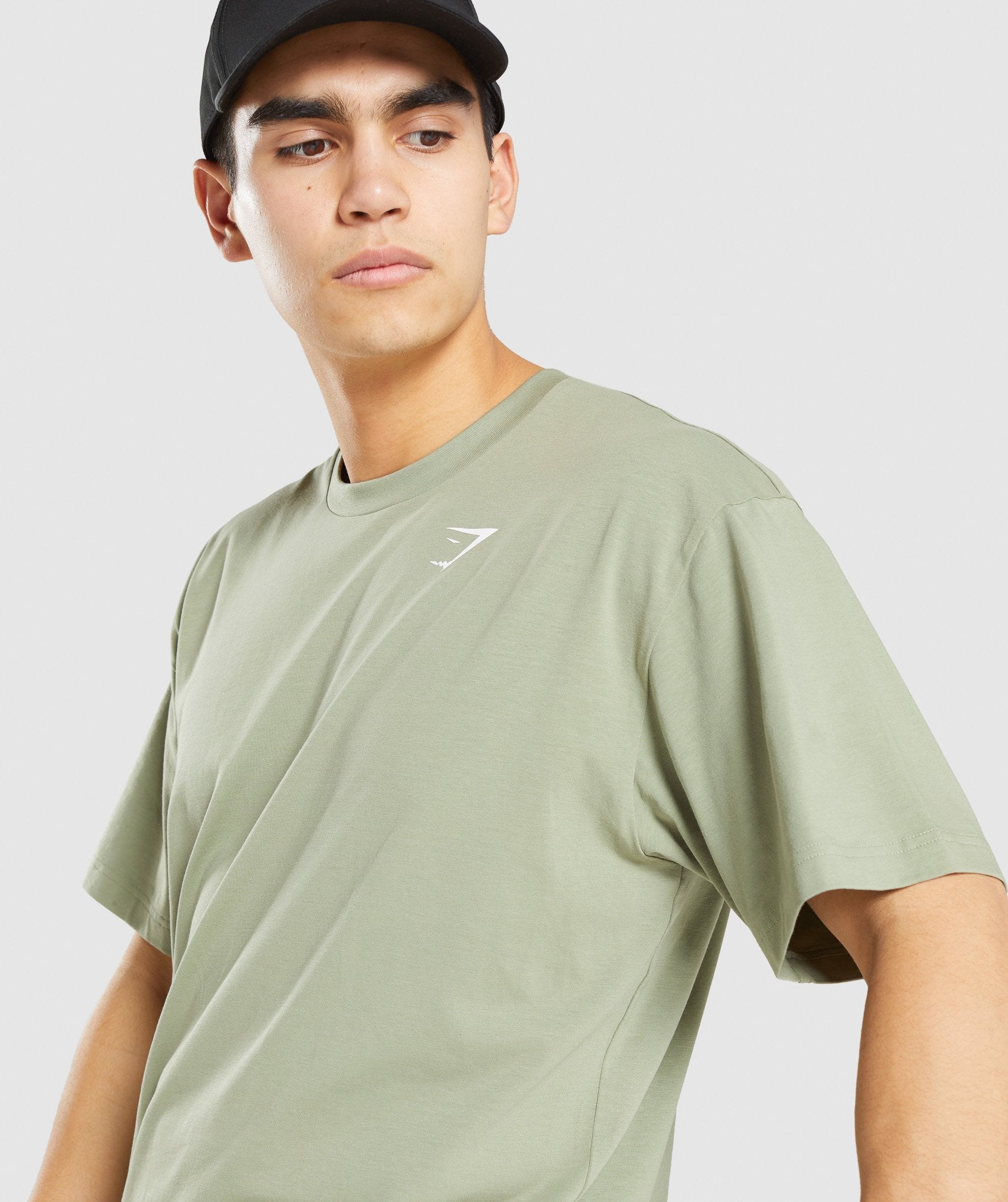 Light Green Men's Gymshark Essential Oversized T Shirts | VBCJRX-067