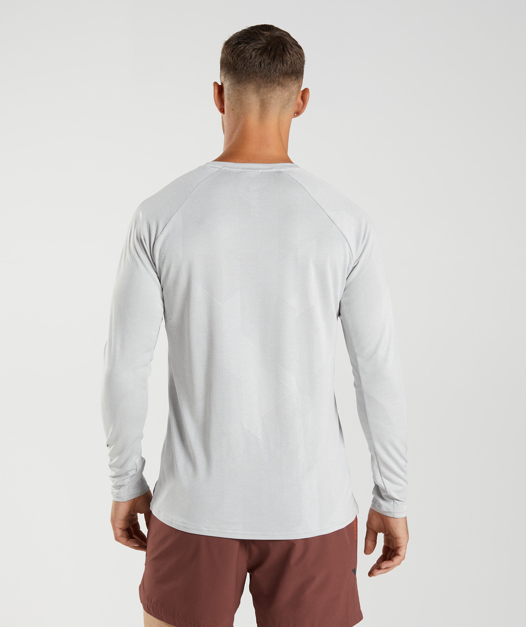 Light Grey Men's Gymshark Apex Long Sleeve T Shirts | REVQPM-407