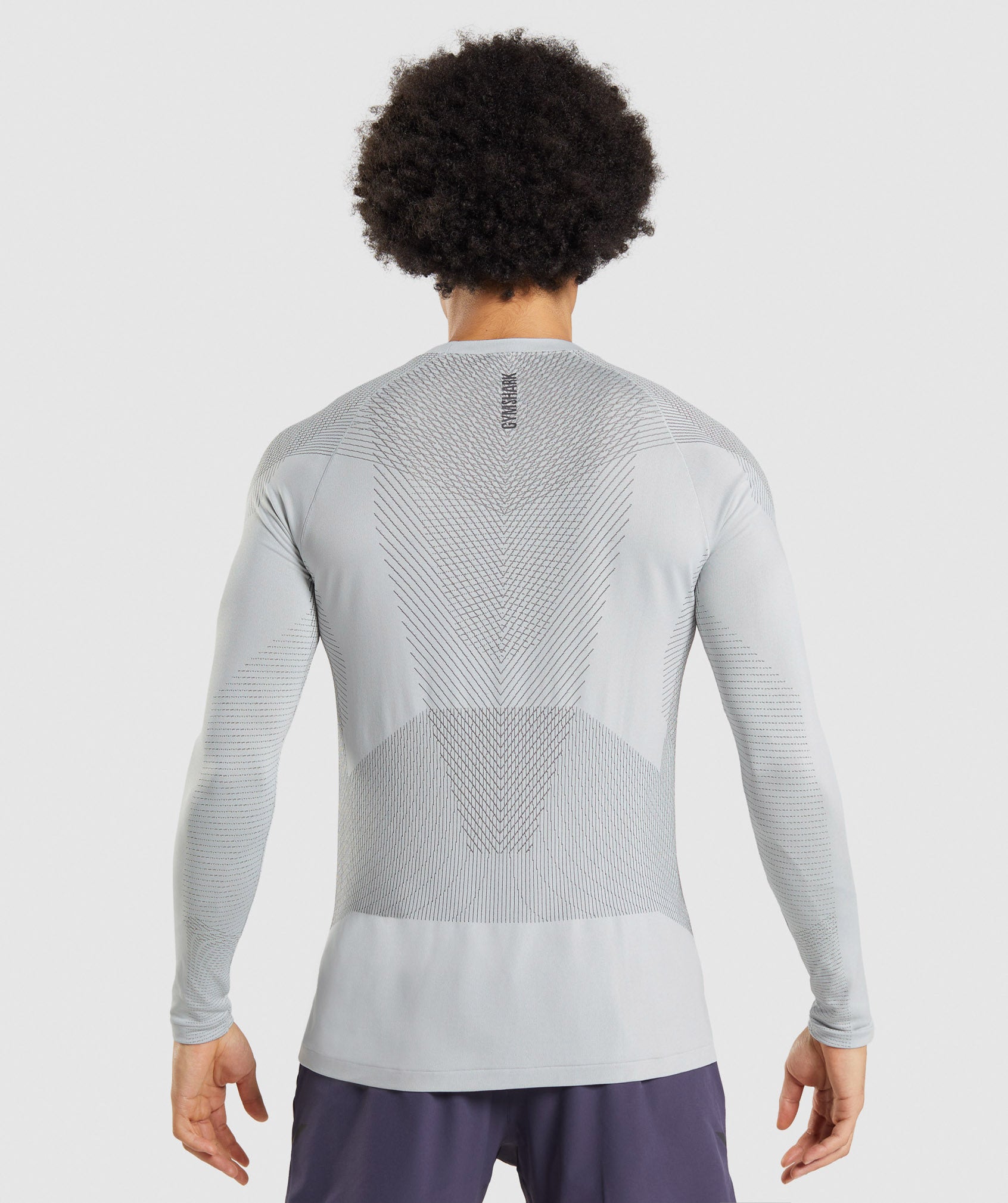 Light Grey Men's Gymshark Apex Seamless Long Sleeve T Shirts | YOVSJZ-485