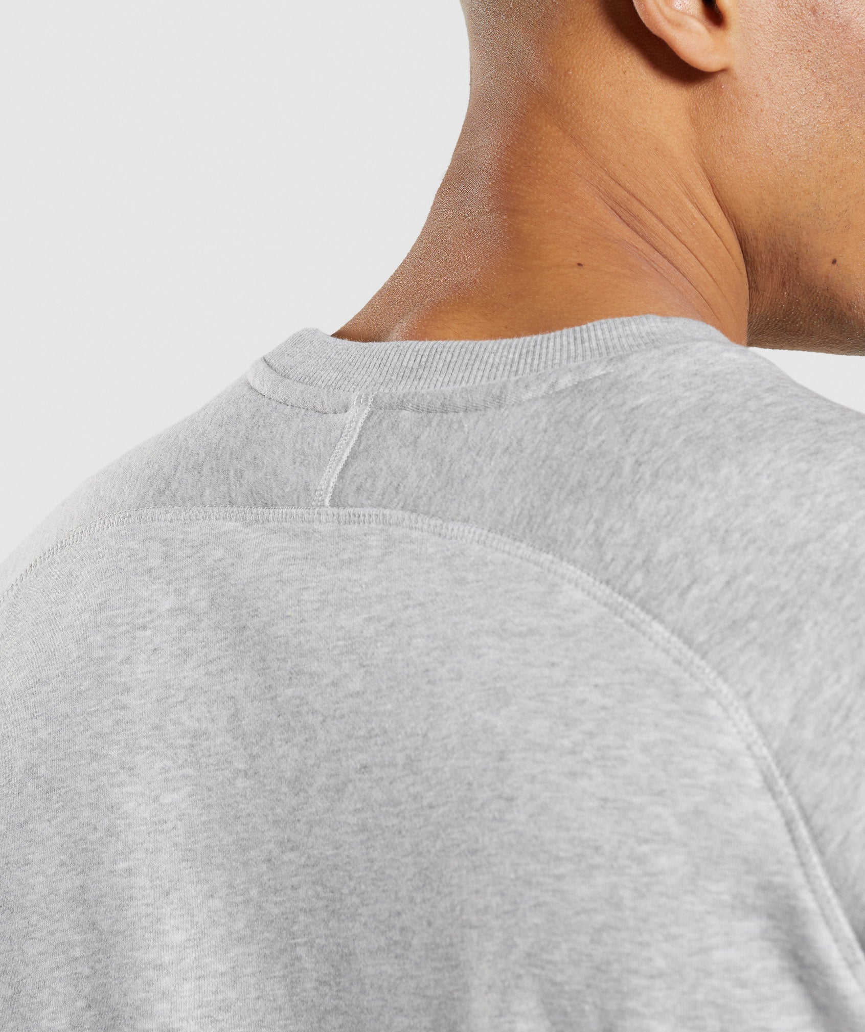 Light Grey Men's Gymshark Apollo Crew Sweatshirts | LFESVI-965