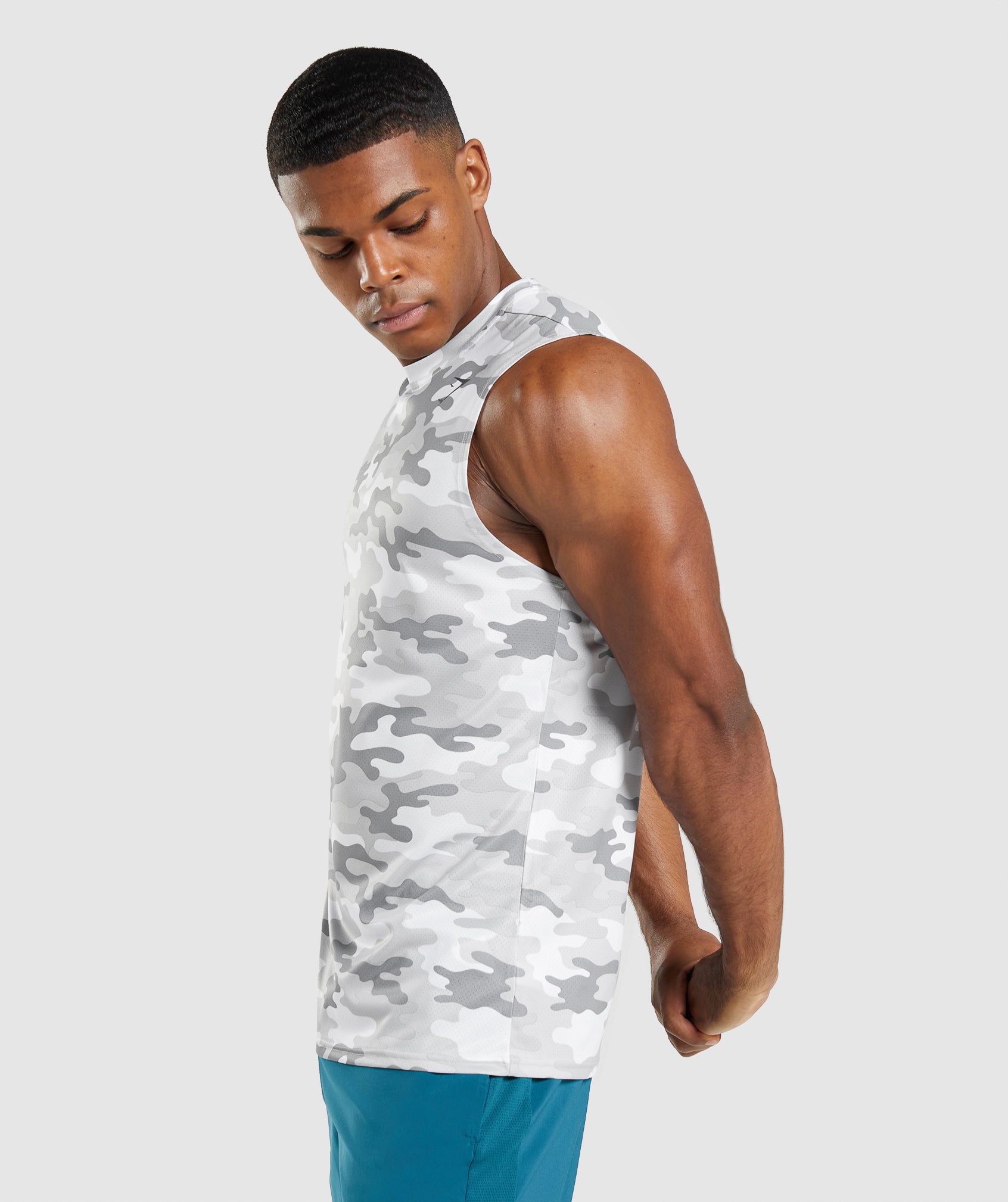 Light Grey Men's Gymshark Arrival Sleeveless T Shirts | JILSFR-301