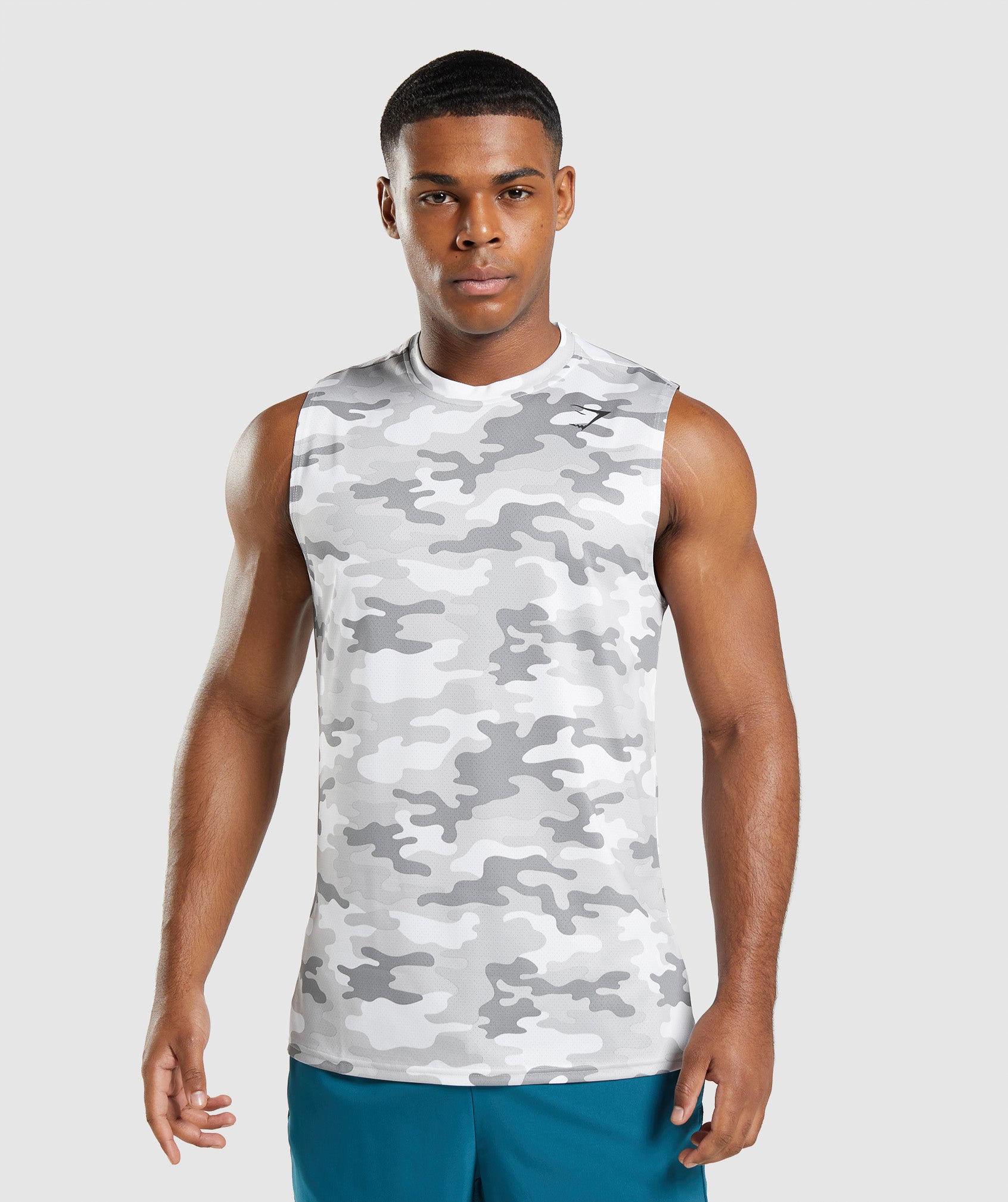 Light Grey Men\'s Gymshark Arrival Sleeveless T Shirts | JILSFR-301