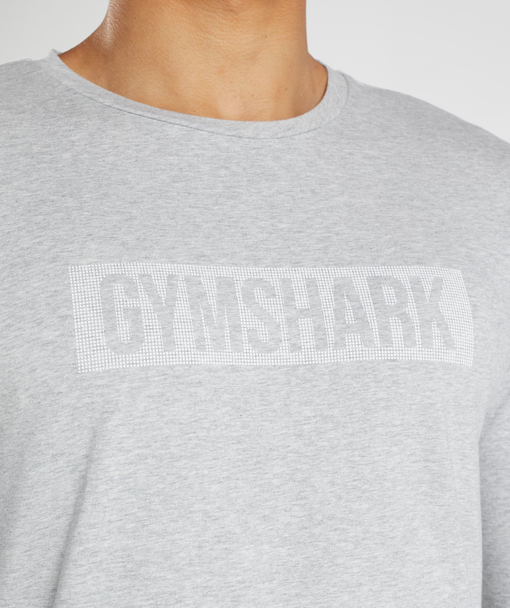 Light Grey Men's Gymshark Block Long Sleeve T Shirts | JMHOQB-965