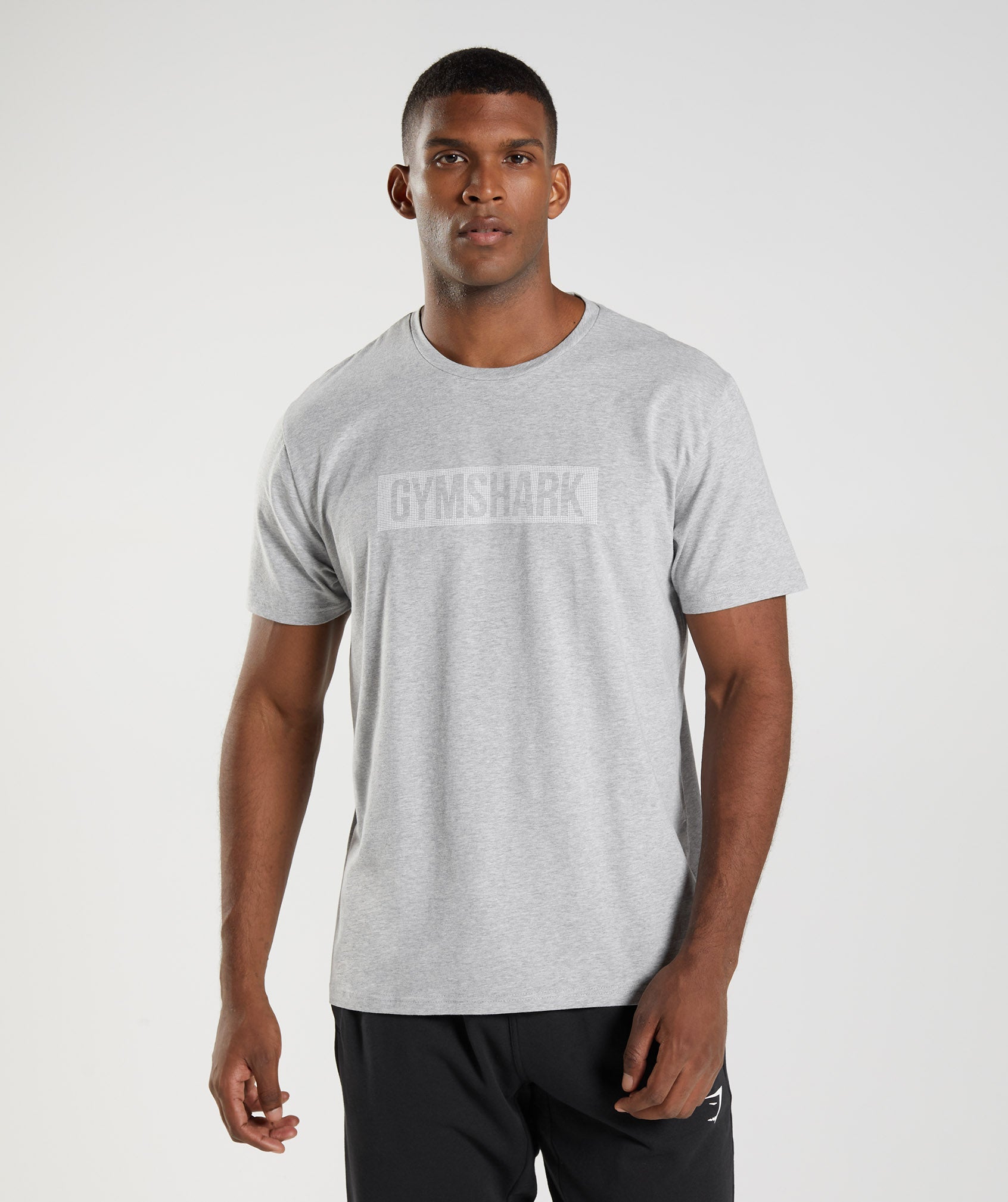 Light Grey Men\'s Gymshark Block T Shirts | WRBKFI-834