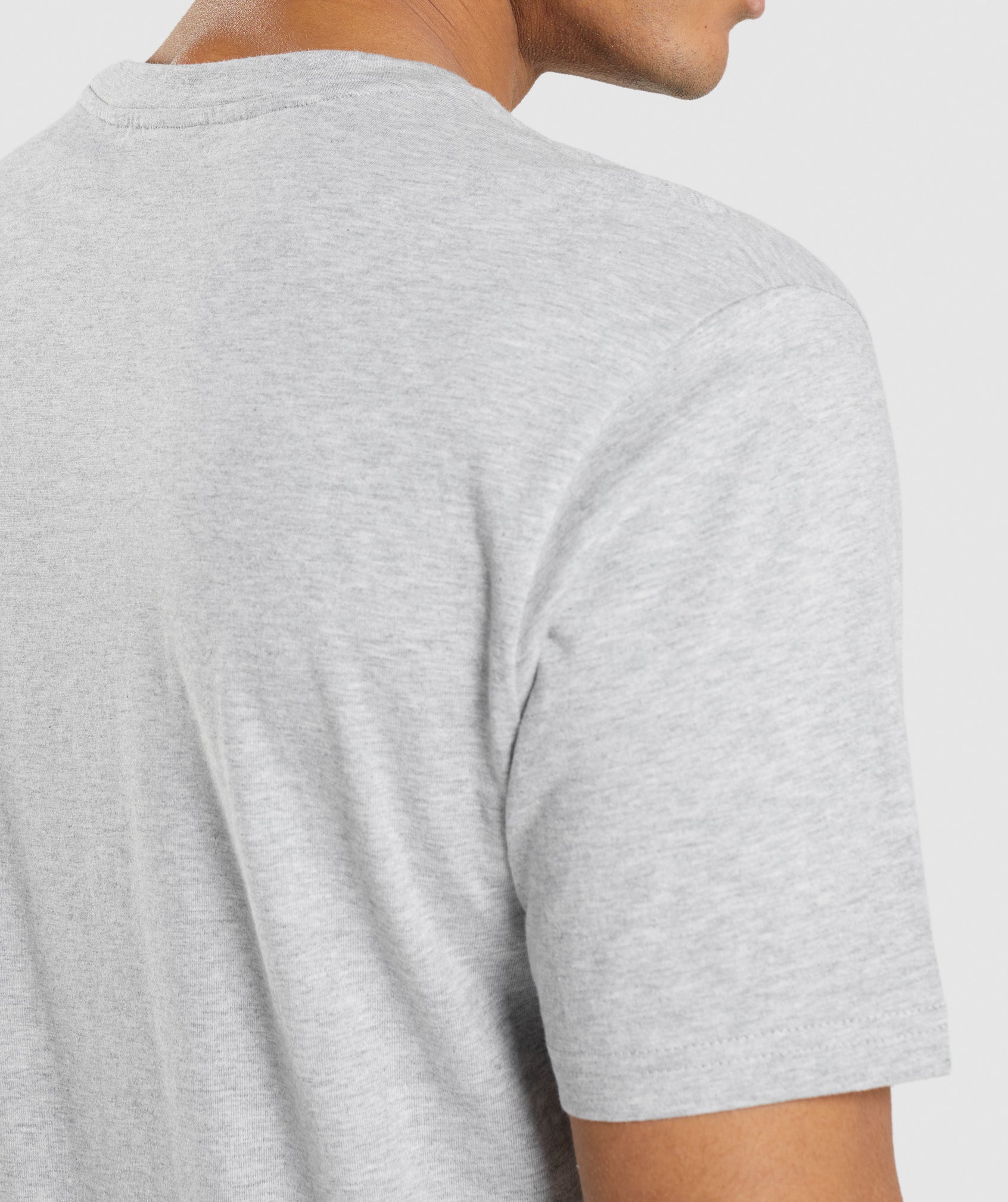 Light Grey Men's Gymshark Crest T Shirts | HKDZQR-453