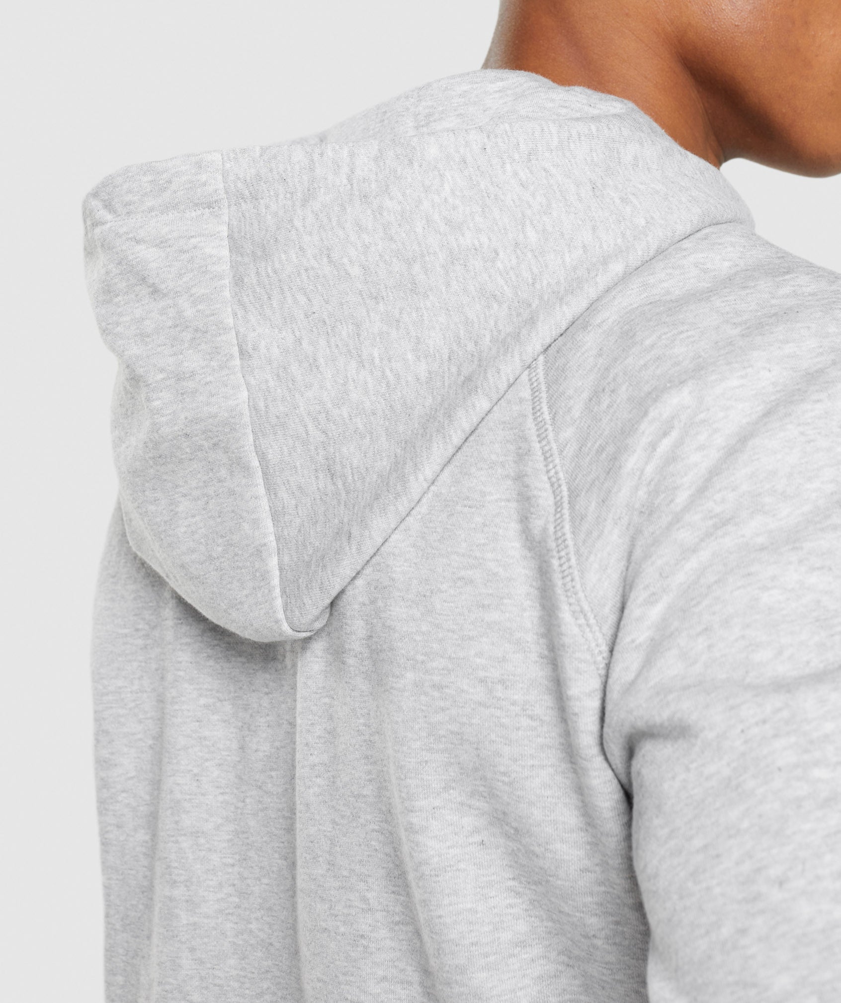 Light Grey Men's Gymshark Crest Zip Up Hoodie | YGHVLQ-670