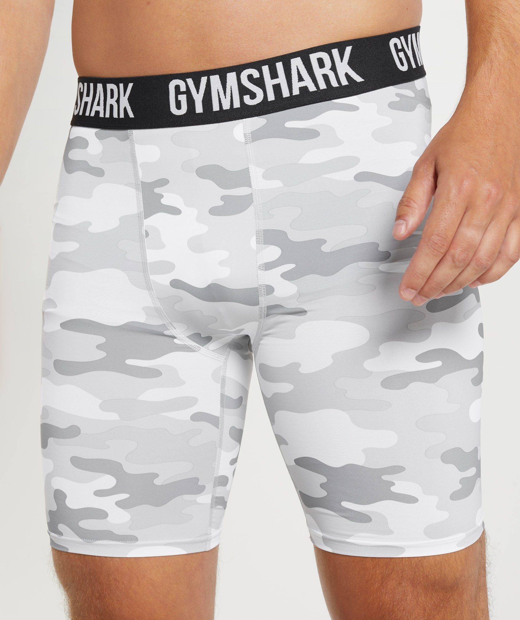 Light Grey Men's Gymshark Element Baselayer Shorts | AYTHOB-920